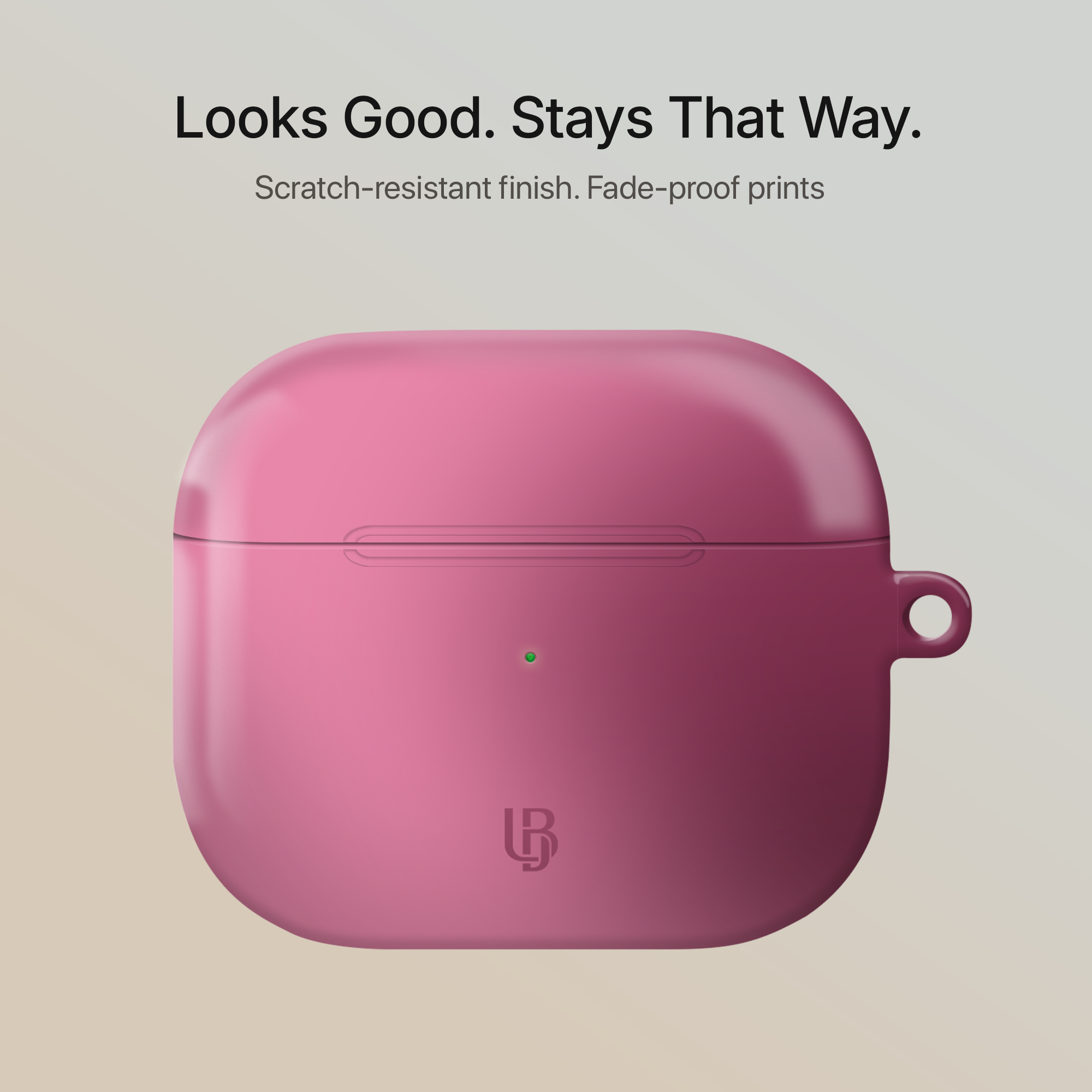 Pink Fade Ultrabling AirPods case back view