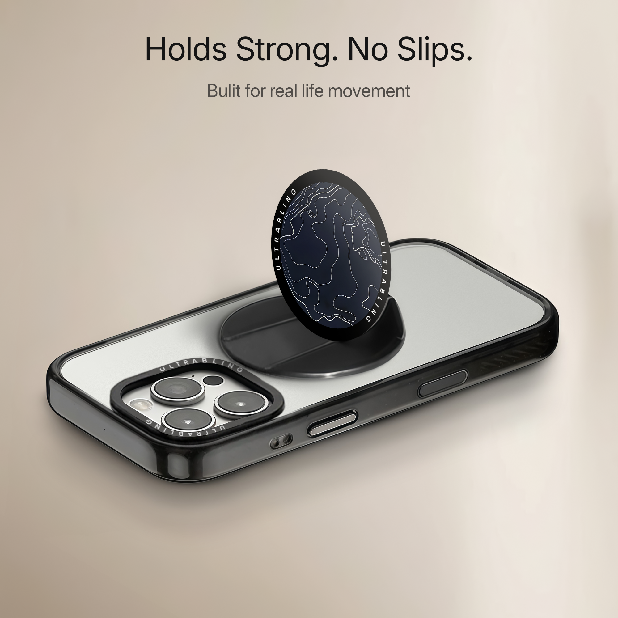 Midnight Terrain Ultrabling MagSafe Phone Grip - Side View
