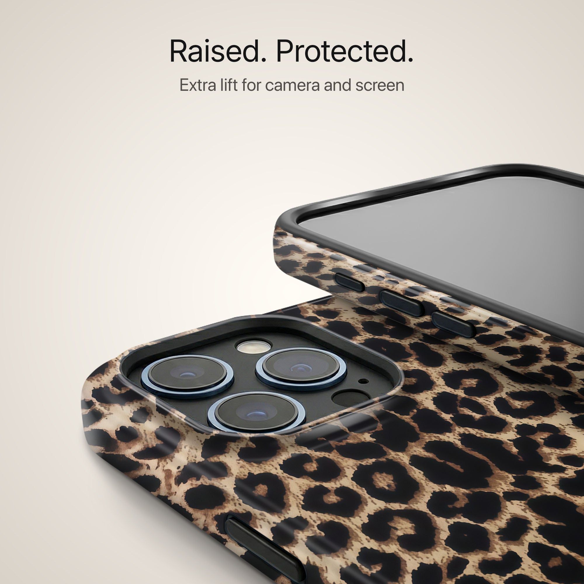 Golden Leopard Ultrabling design close-up on eclipse case