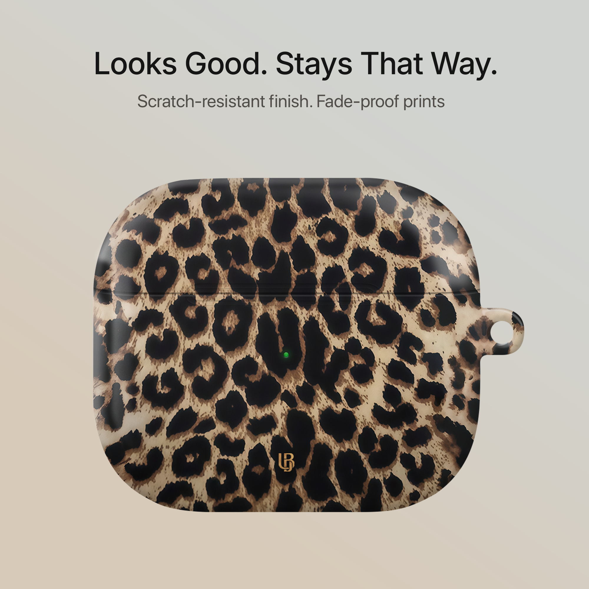Golden Leopard Ultrabling AirPods case back view