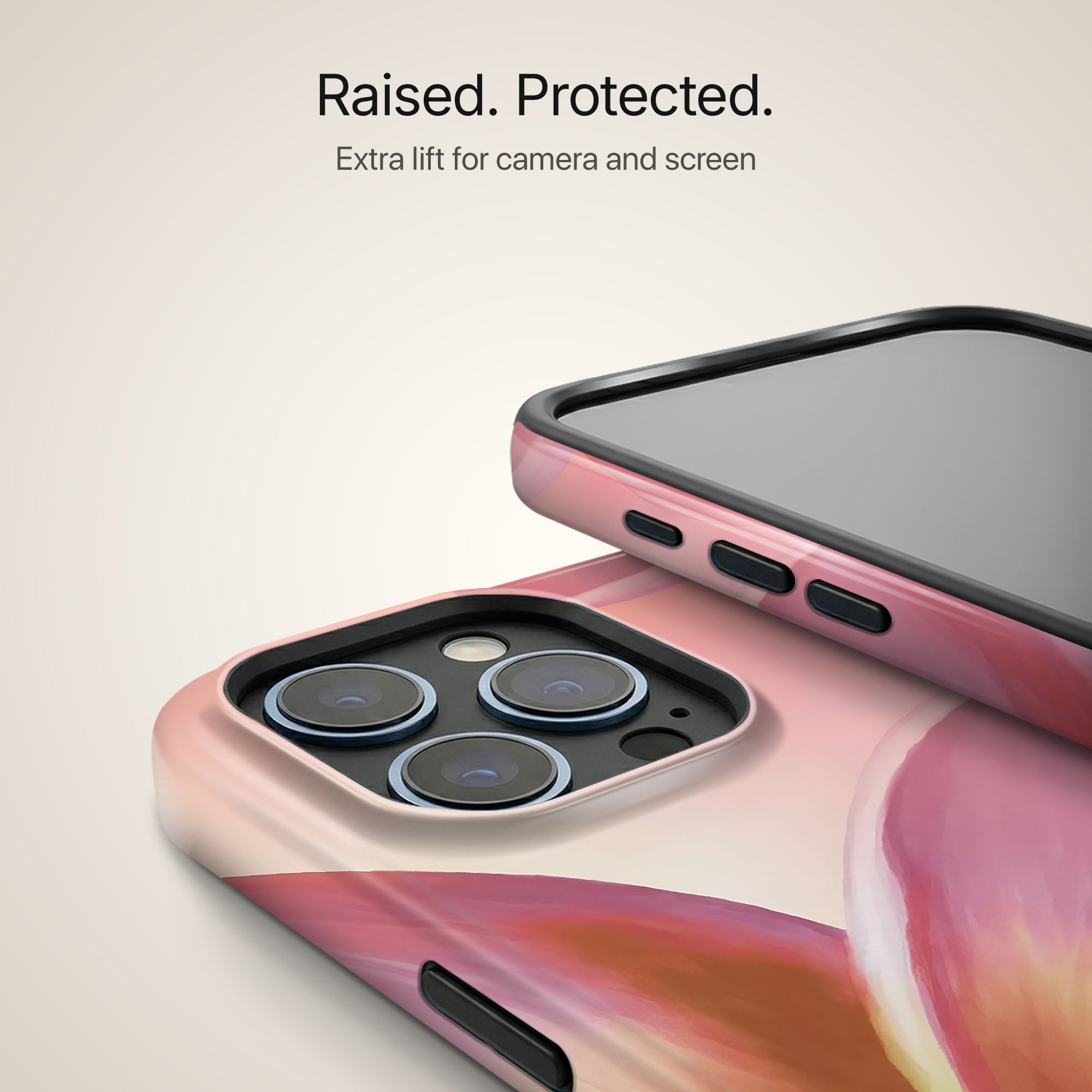 Pink Orchid Ultrabling design close-up on eclipse case
