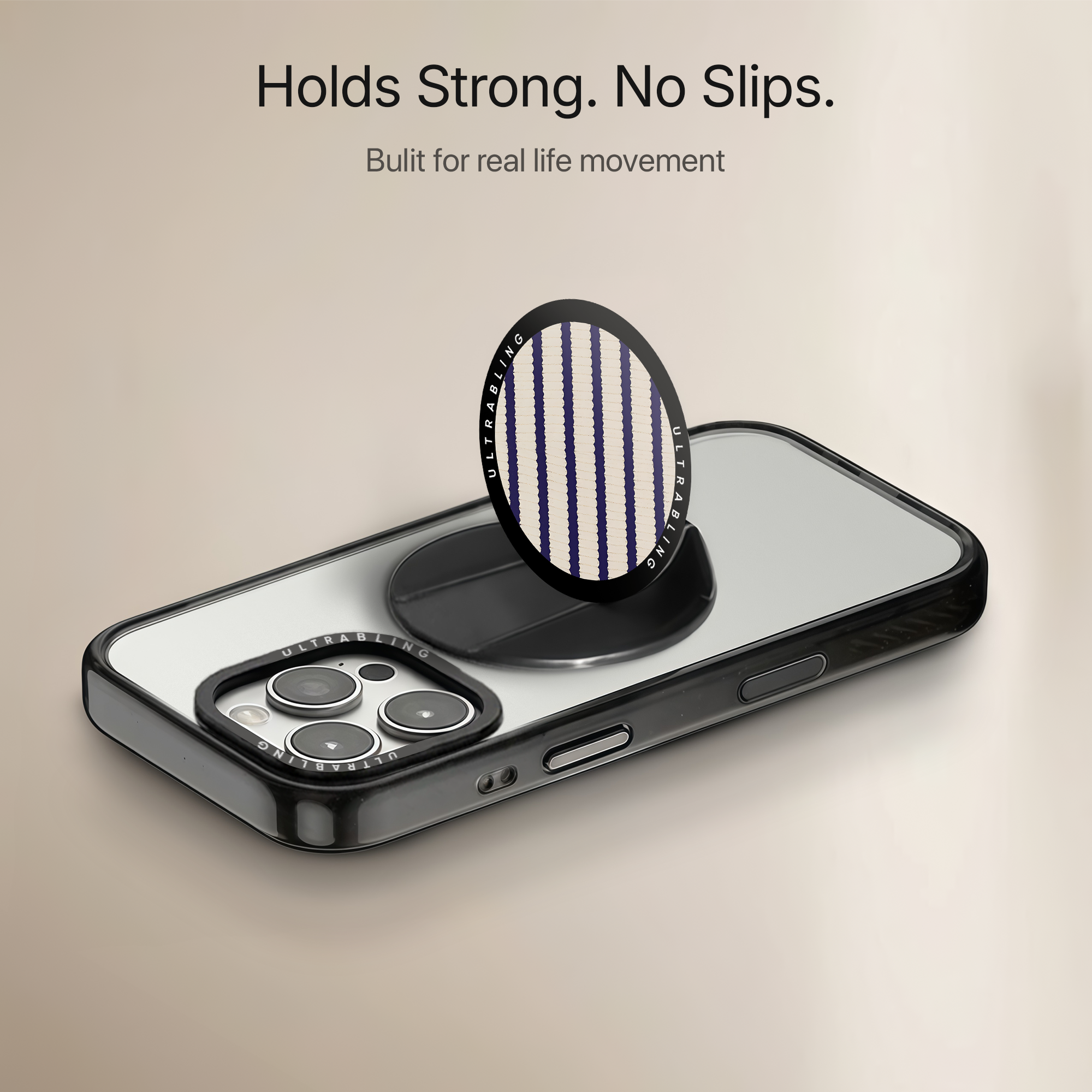 Sailor Stripes Ultrabling MagSafe Phone Grip - Side View