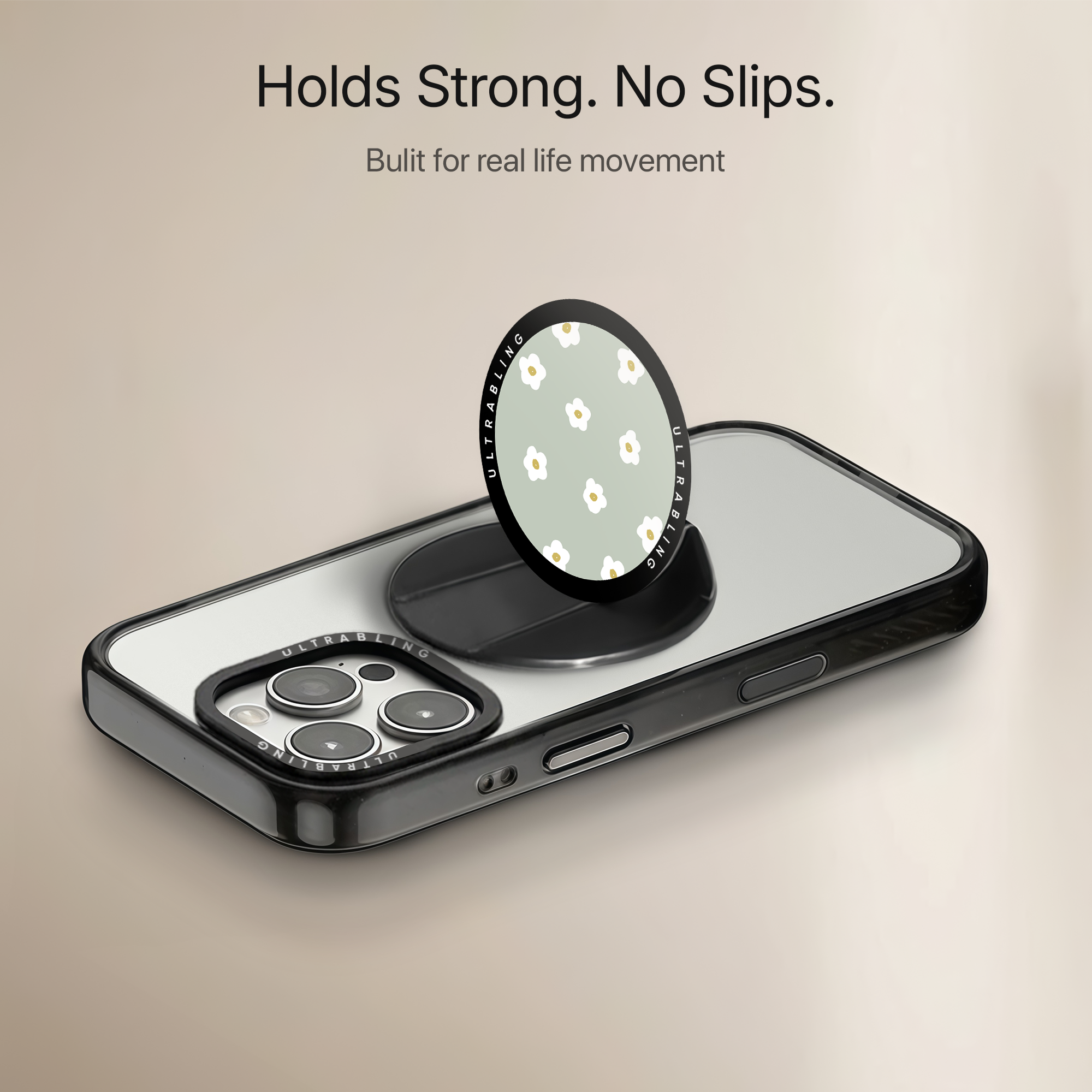 Daisy Pop Ultrabling MagSafe Phone Grip - Side View