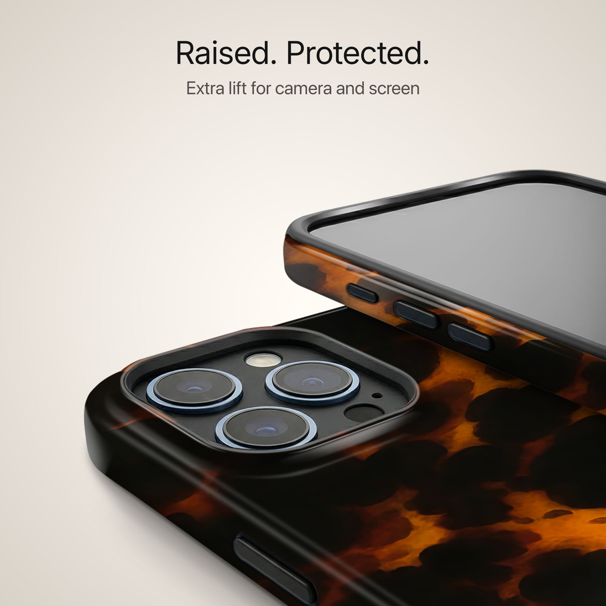 Amber Tortoise Ultrabling design close-up on eclipse case