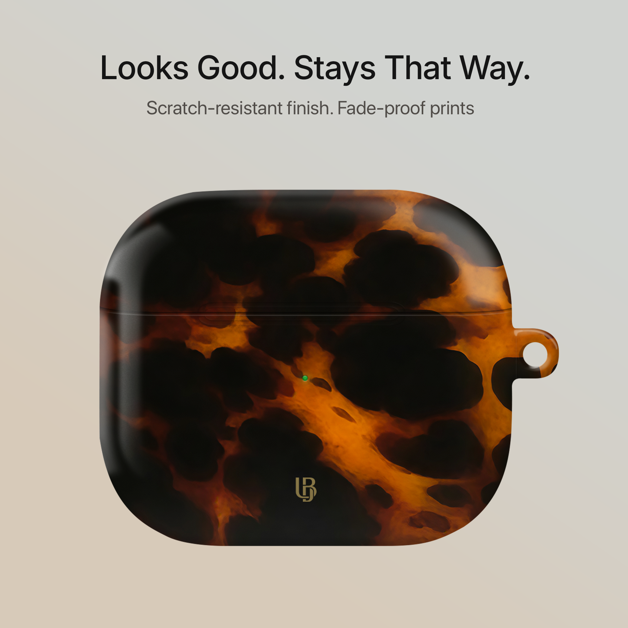 Amber Tortoise Ultrabling AirPods case back view