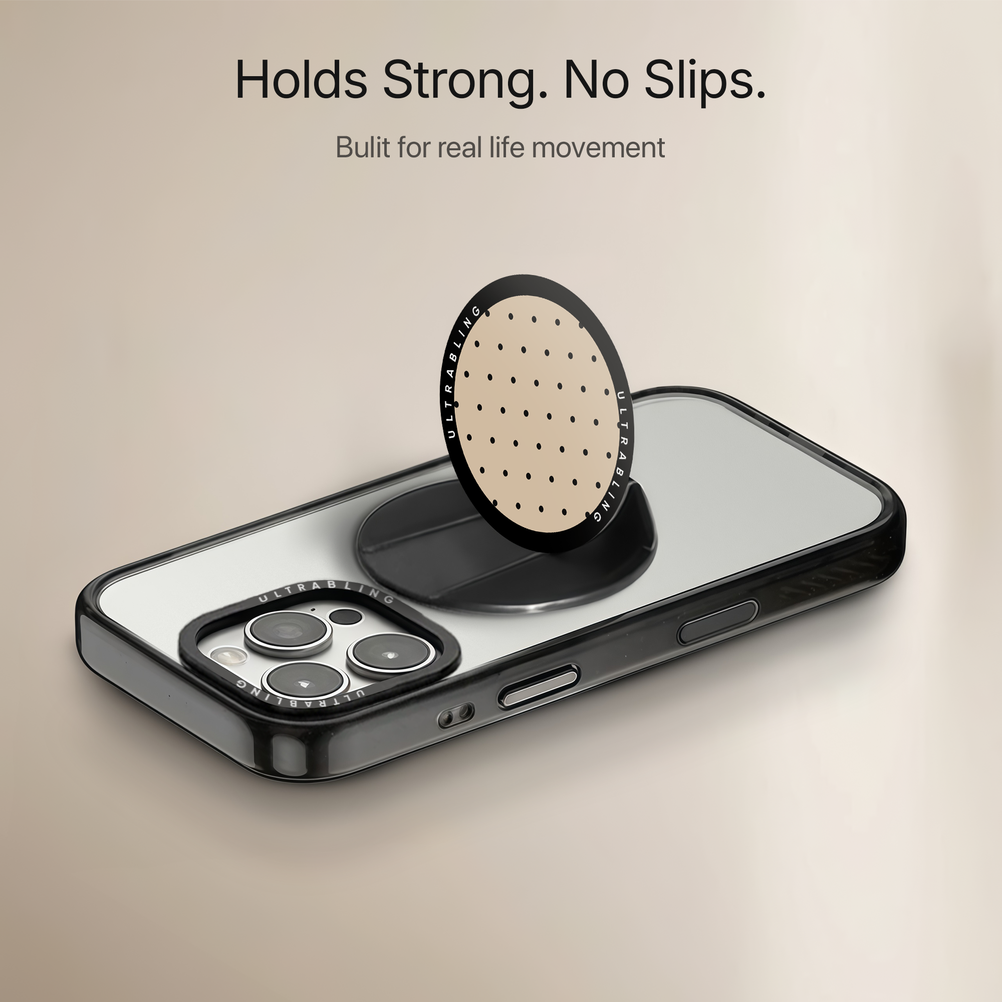 Vanilla Dots Ultrabling MagSafe Phone Grip - Side View