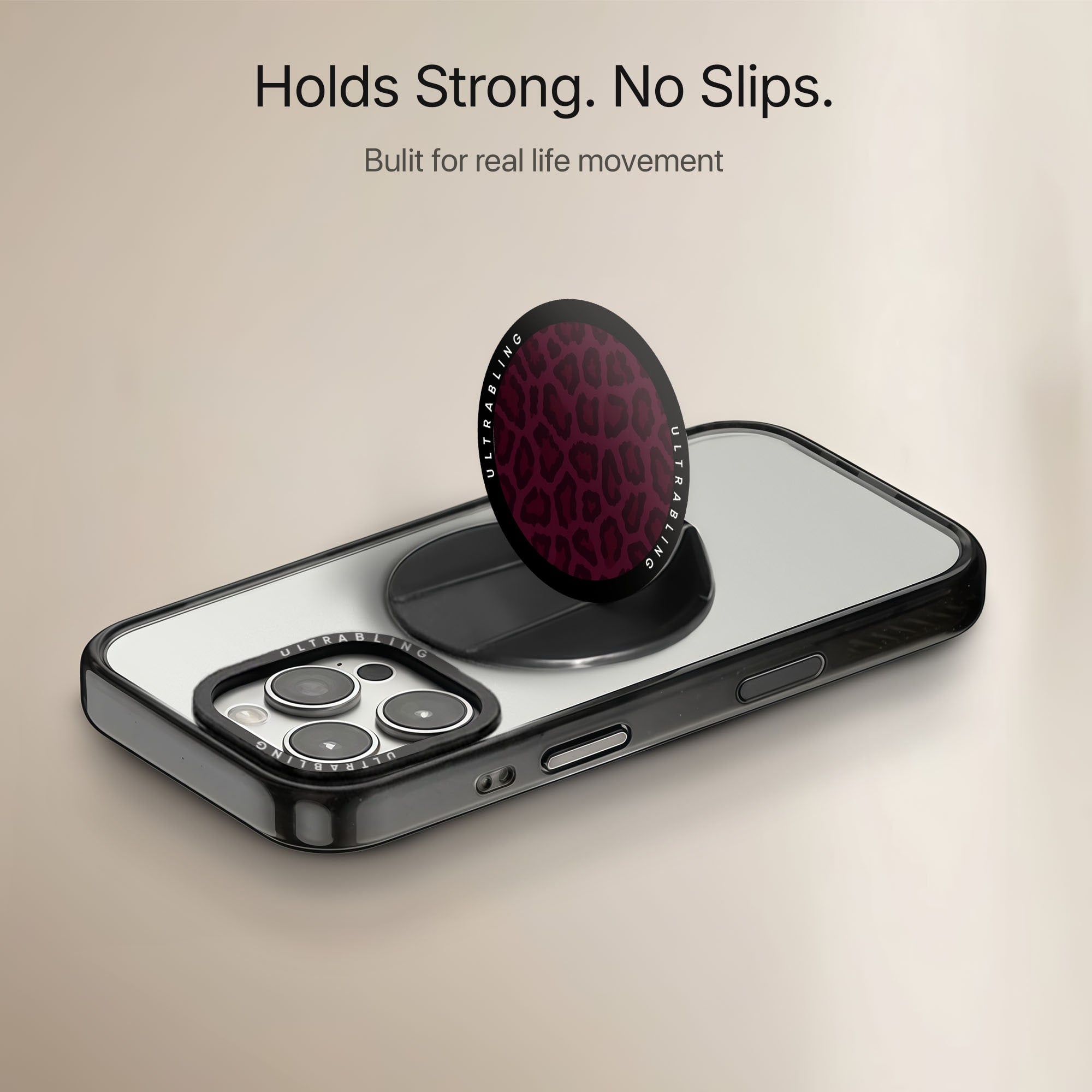 Bordeaux Leopard - MagSafe Phone Grip