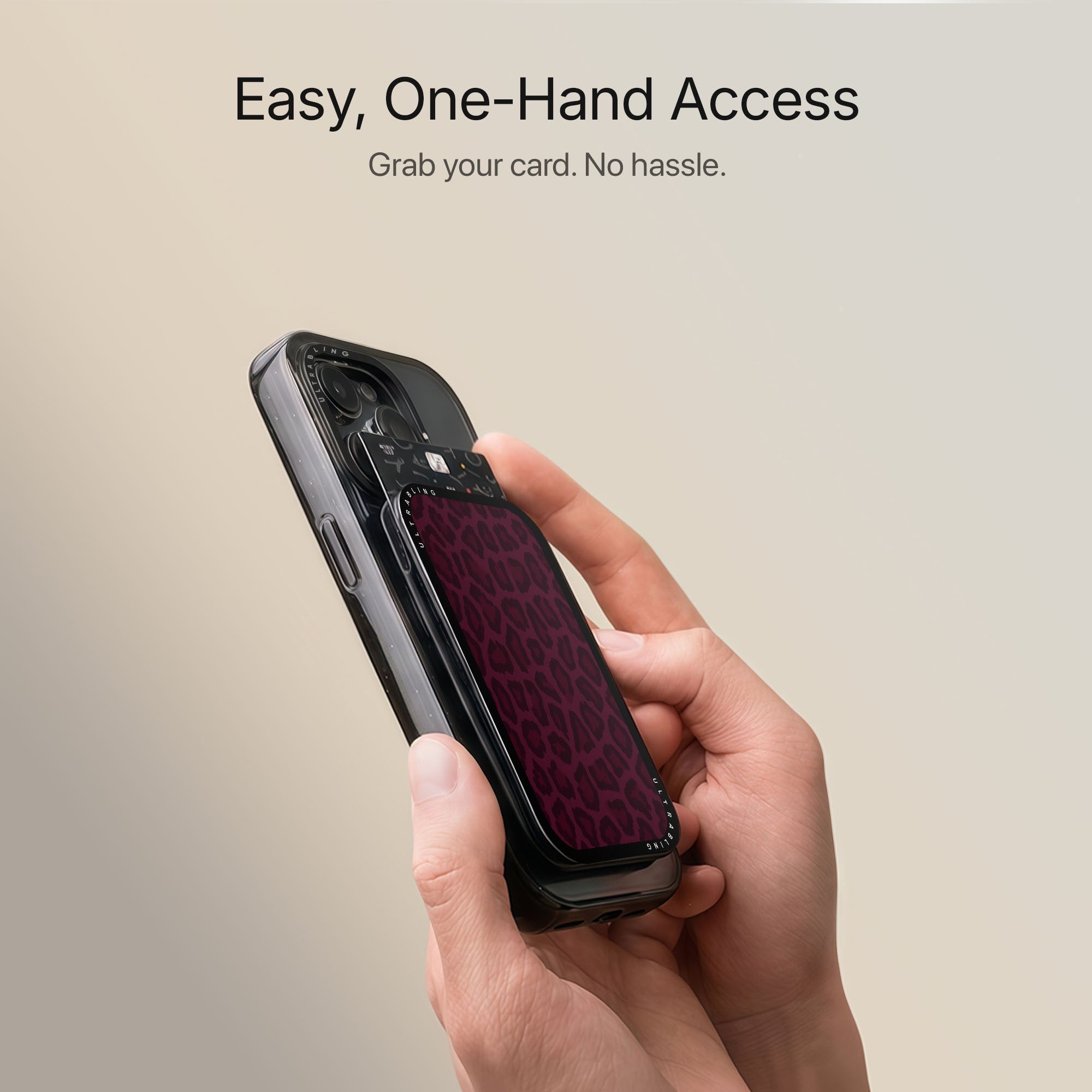 Bordeaux Leopard - MagSafe Wallet