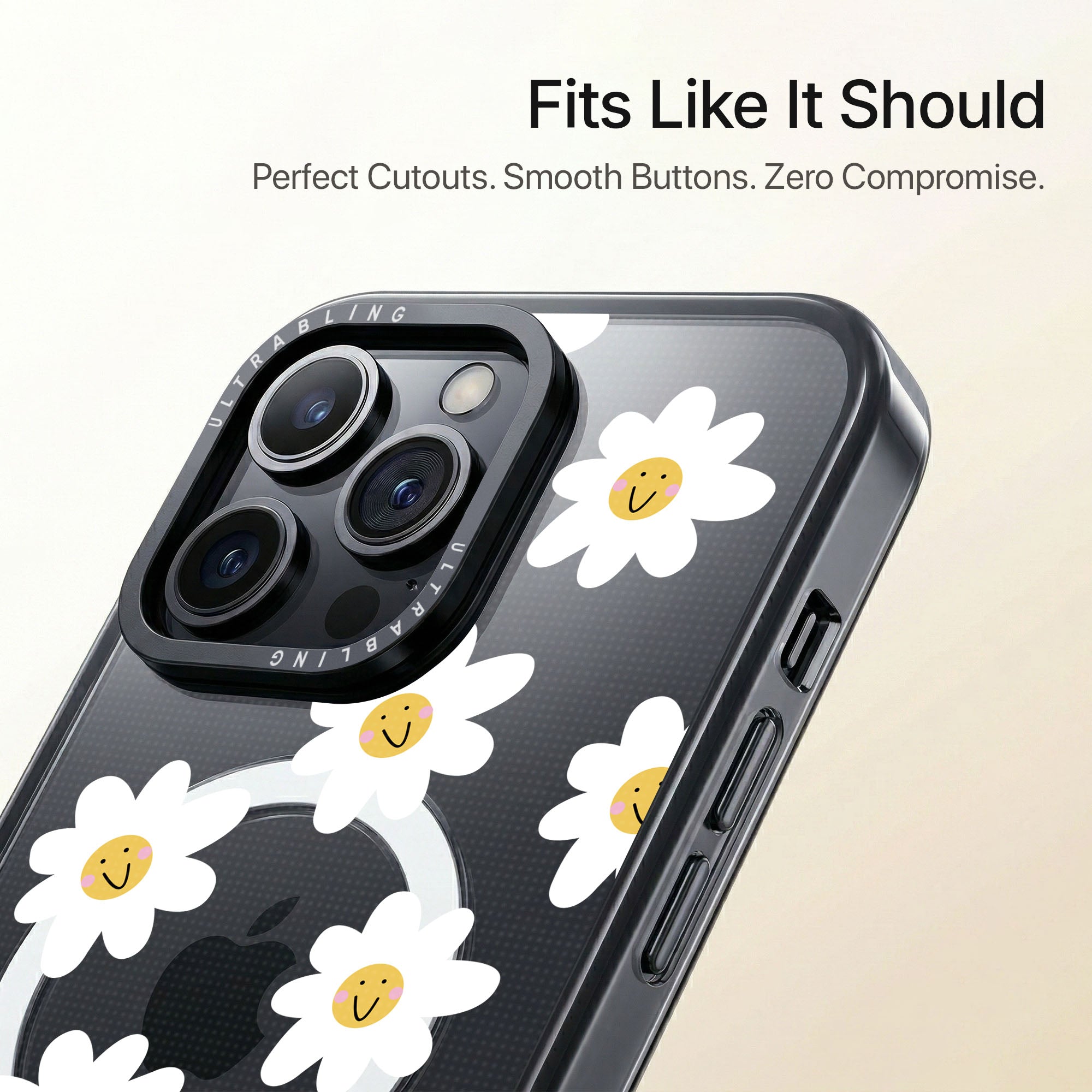 Daisy Chain Ultrabling Aura iPhone case close-up design detail