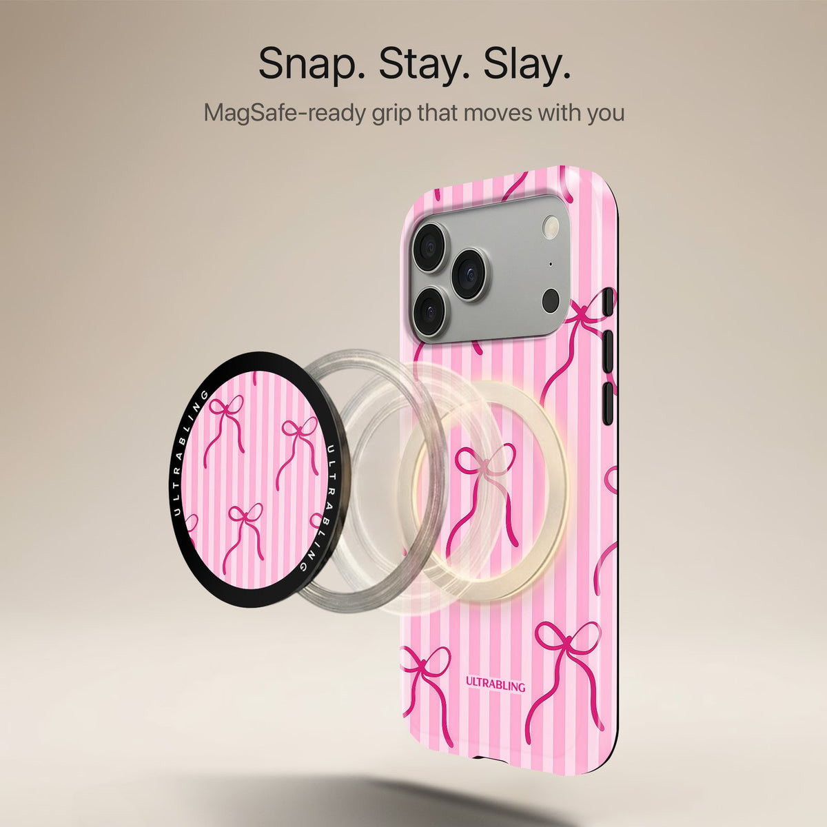 Ribbon Stripe - MagSafe Phone Grip