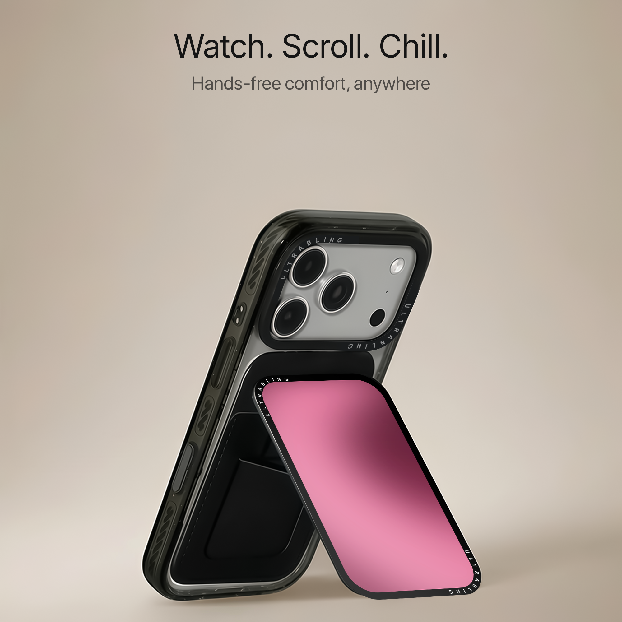 Pink Fade MagSafe Wallet - Angle View