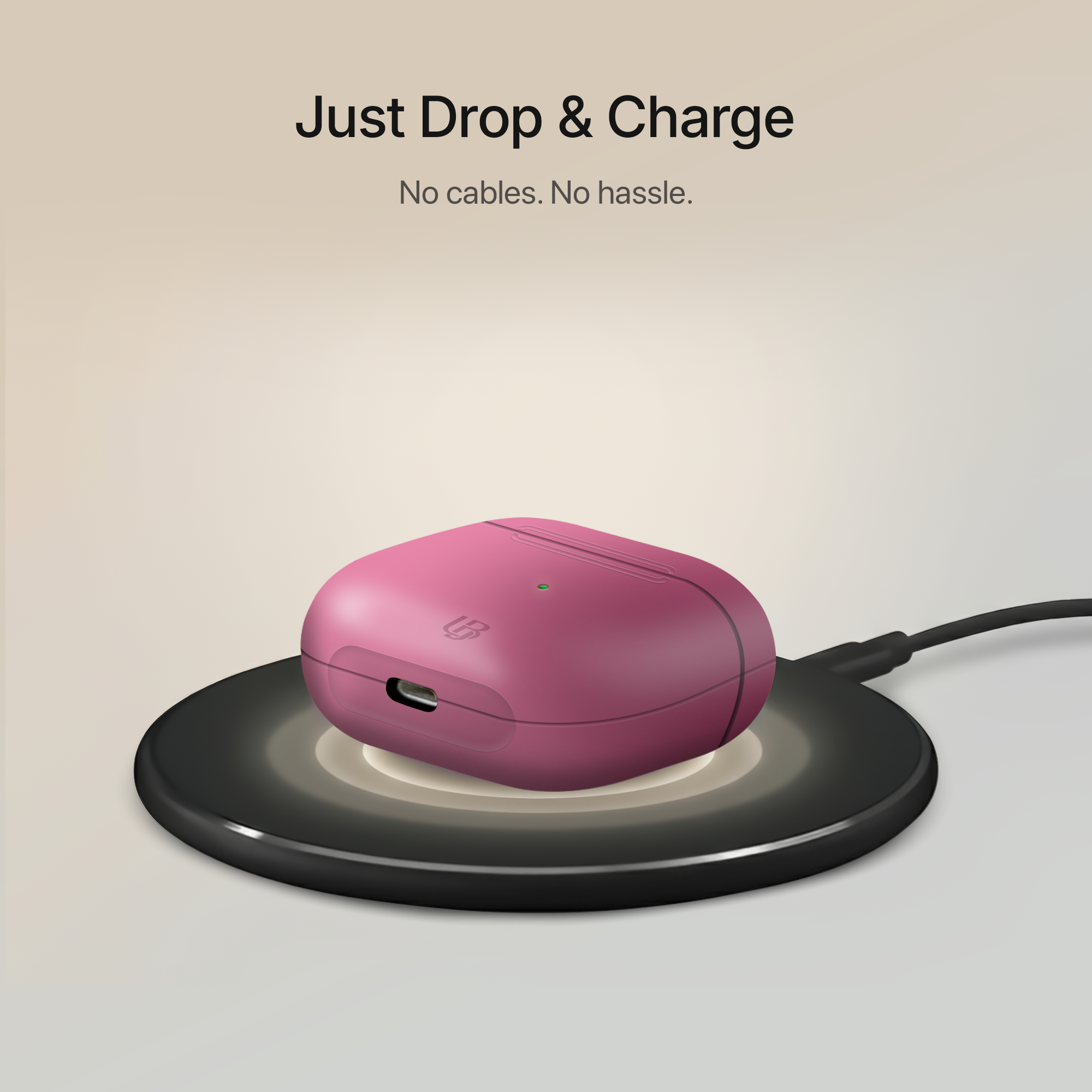 Pink Fade Ultrabling AirPods case open view