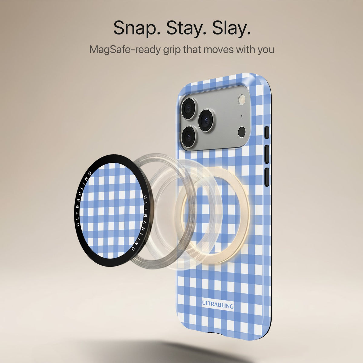 Picnic Blue - MagSafe Phone Grip