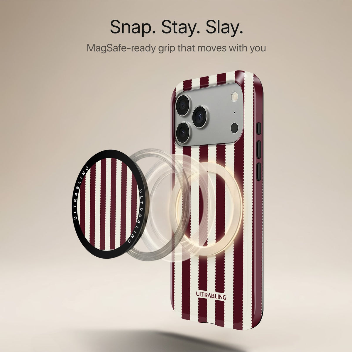 Bistro Stripe - MagSafe Phone Grip
