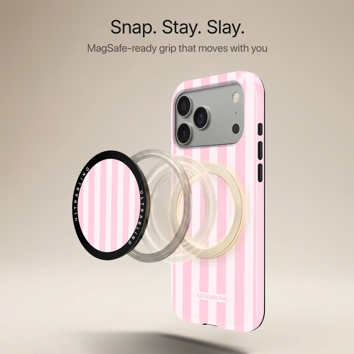 Sugar Stripe - MagSafe Phone Grip