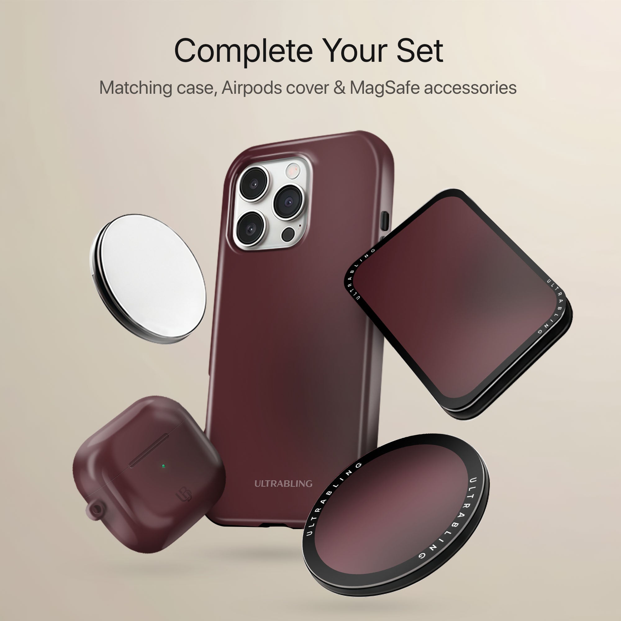 Wine Gloss Ultrabling camera ring detail on eclipse case