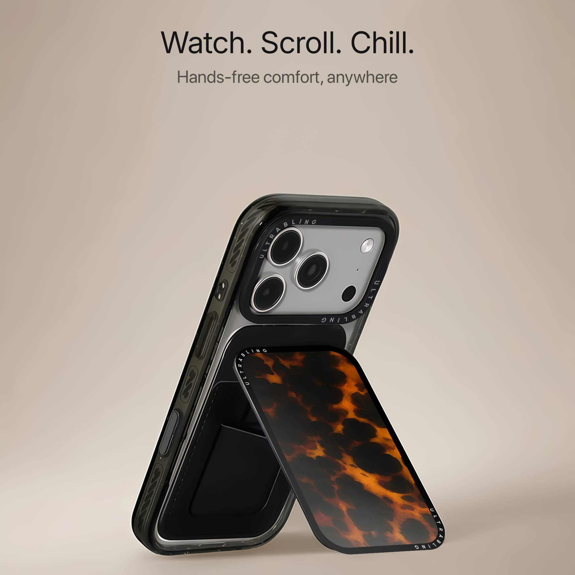 Amber Tortoise MagSafe Wallet - Angle View
