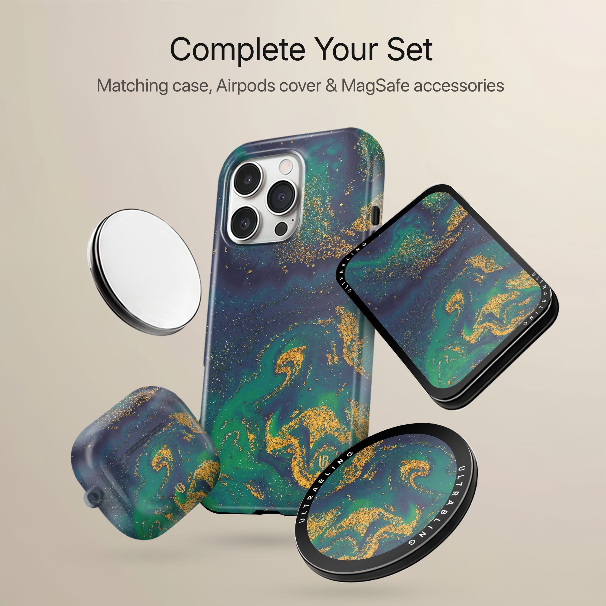 Emerald Nebula Ultrabling tough AirPods case