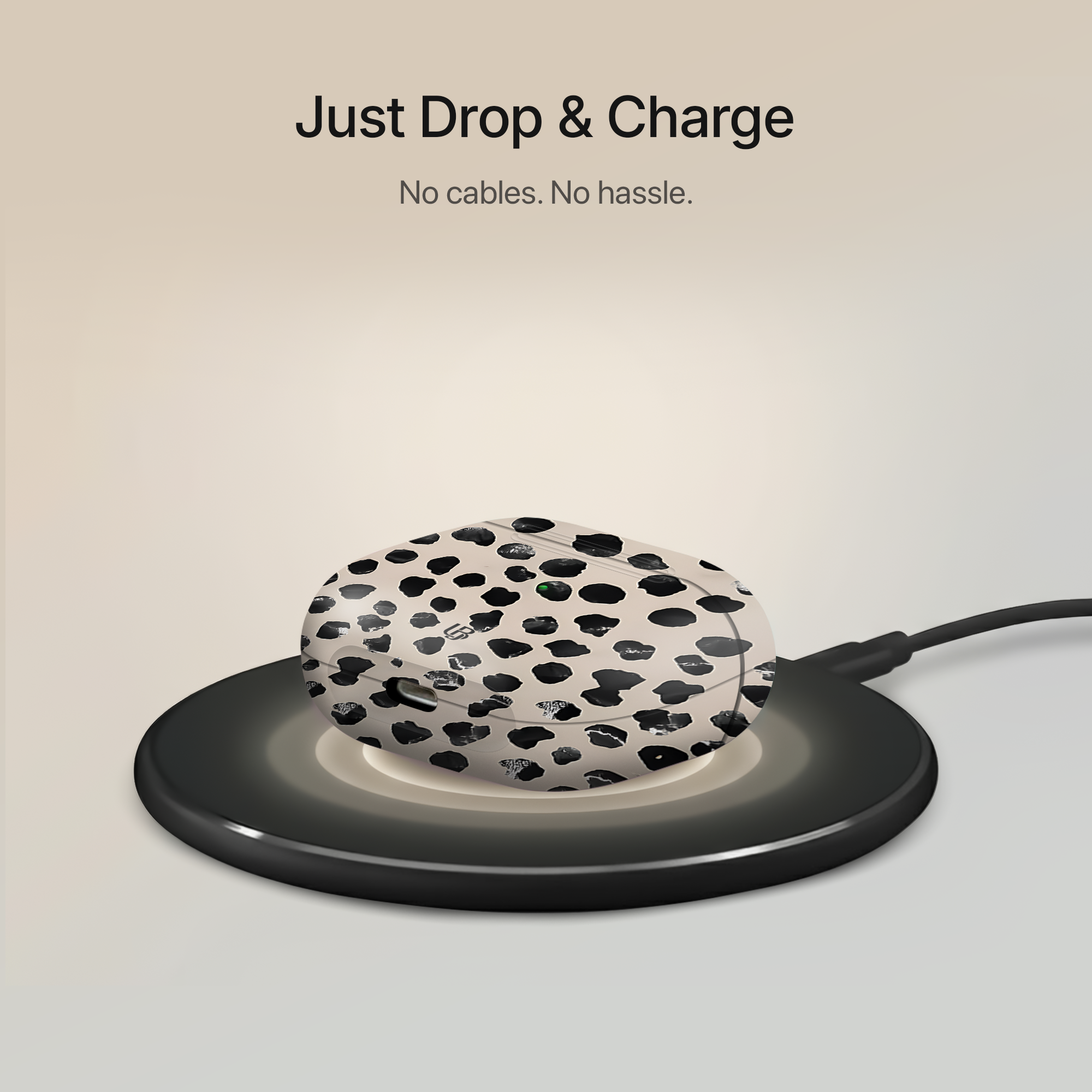 Dalmatian Chic Ultrabling AirPods case open view