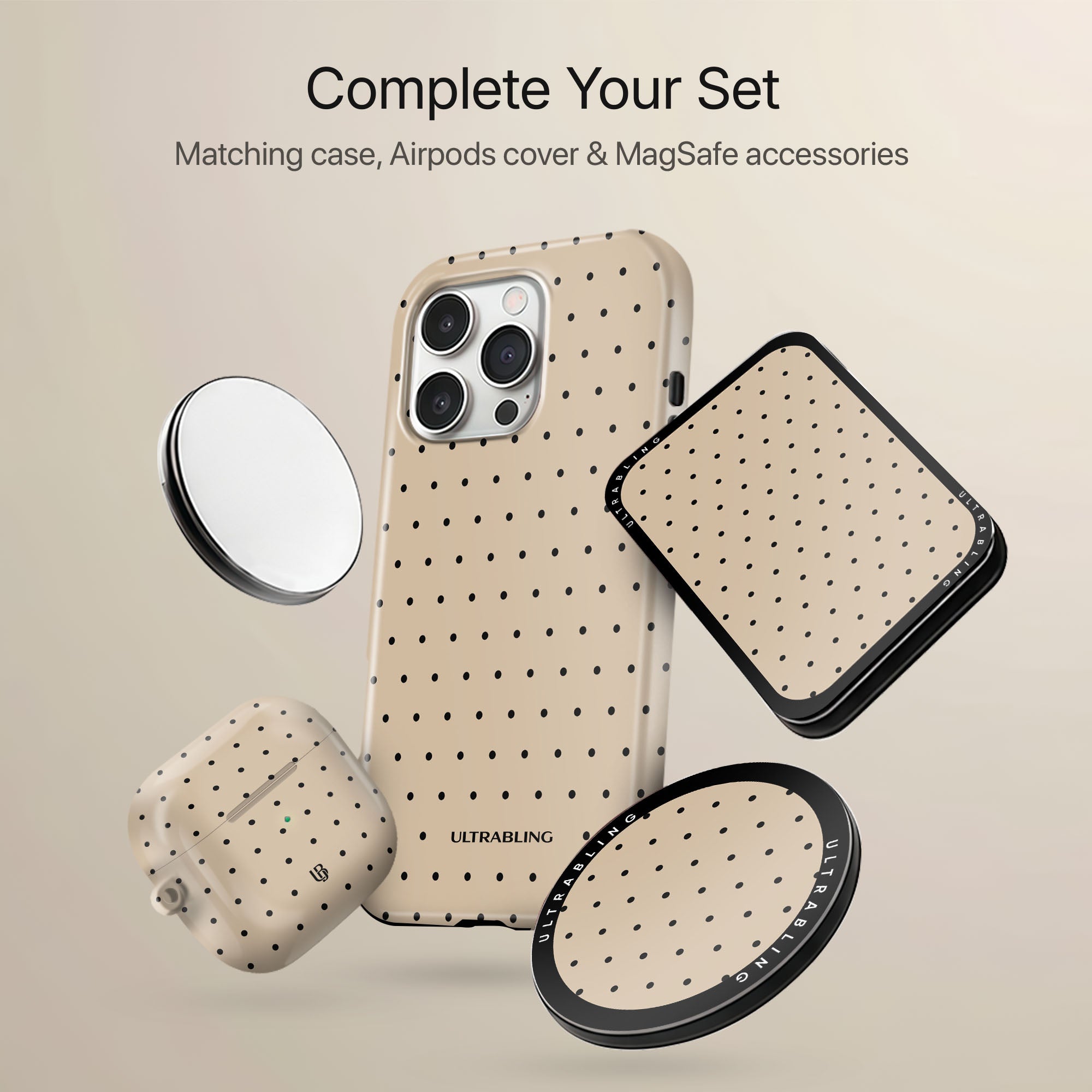 Vanilla Dots Ultrabling tough AirPods case
