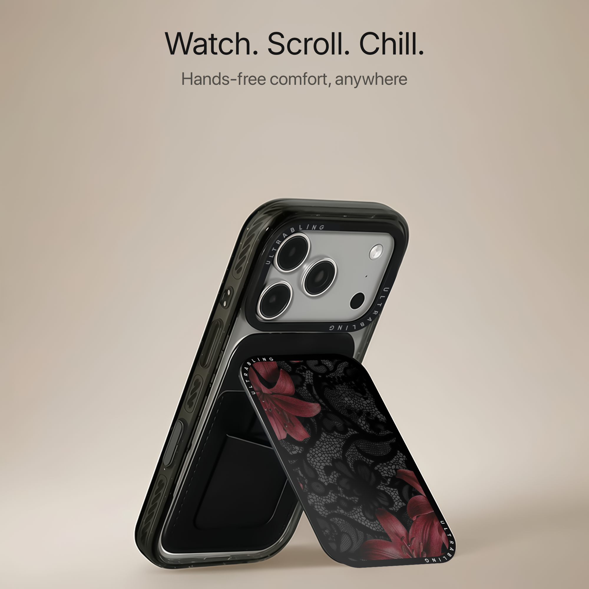Midnight Scarlet MagSafe Wallet - Angle View