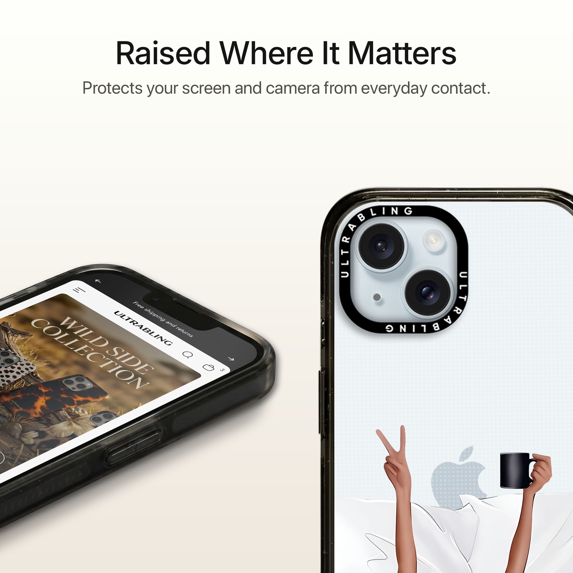 Sunday Selfie Ultrabling Aura iPhone case MagSafe compatible back view
