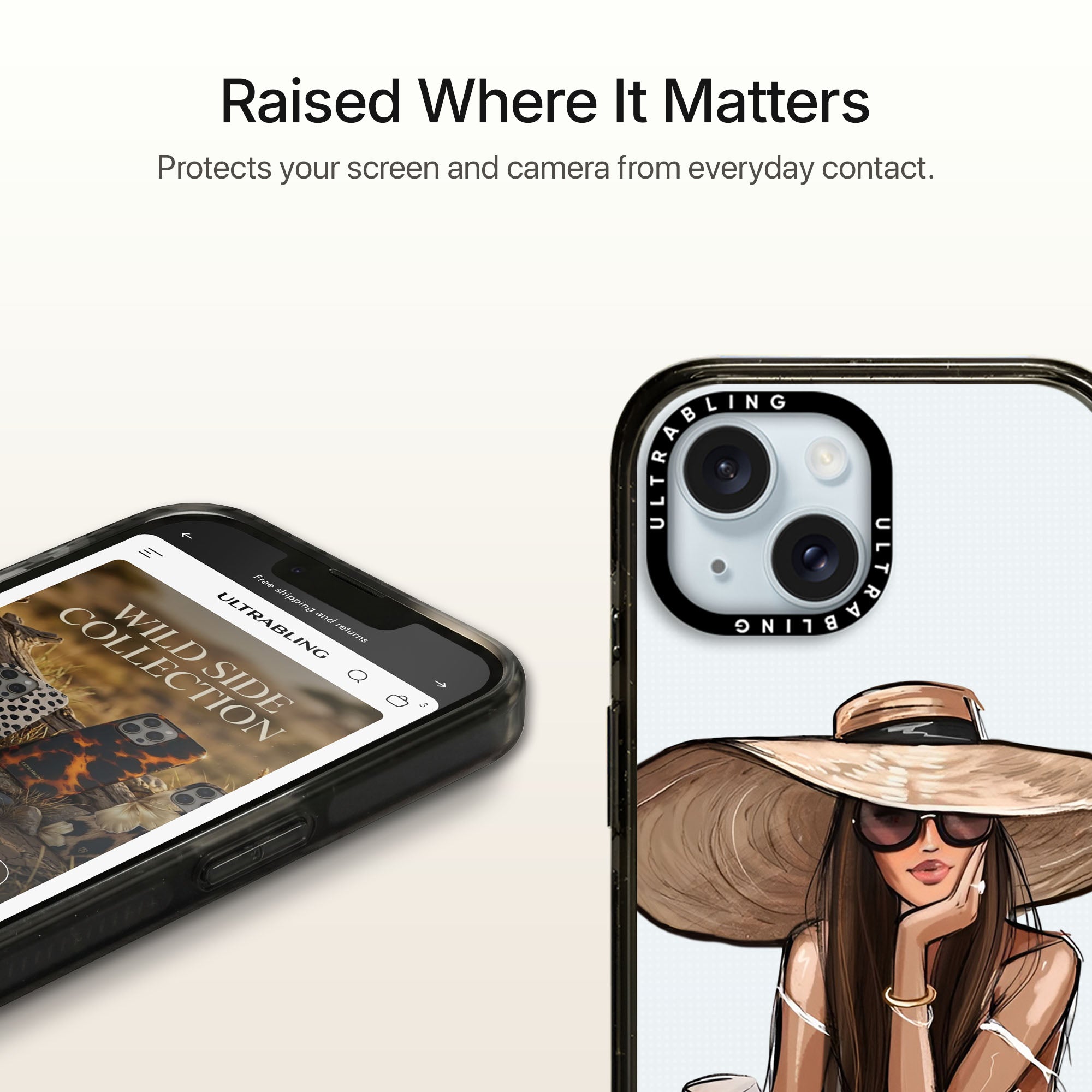 Riviera Muse Ultrabling Aura iPhone case MagSafe compatible back view