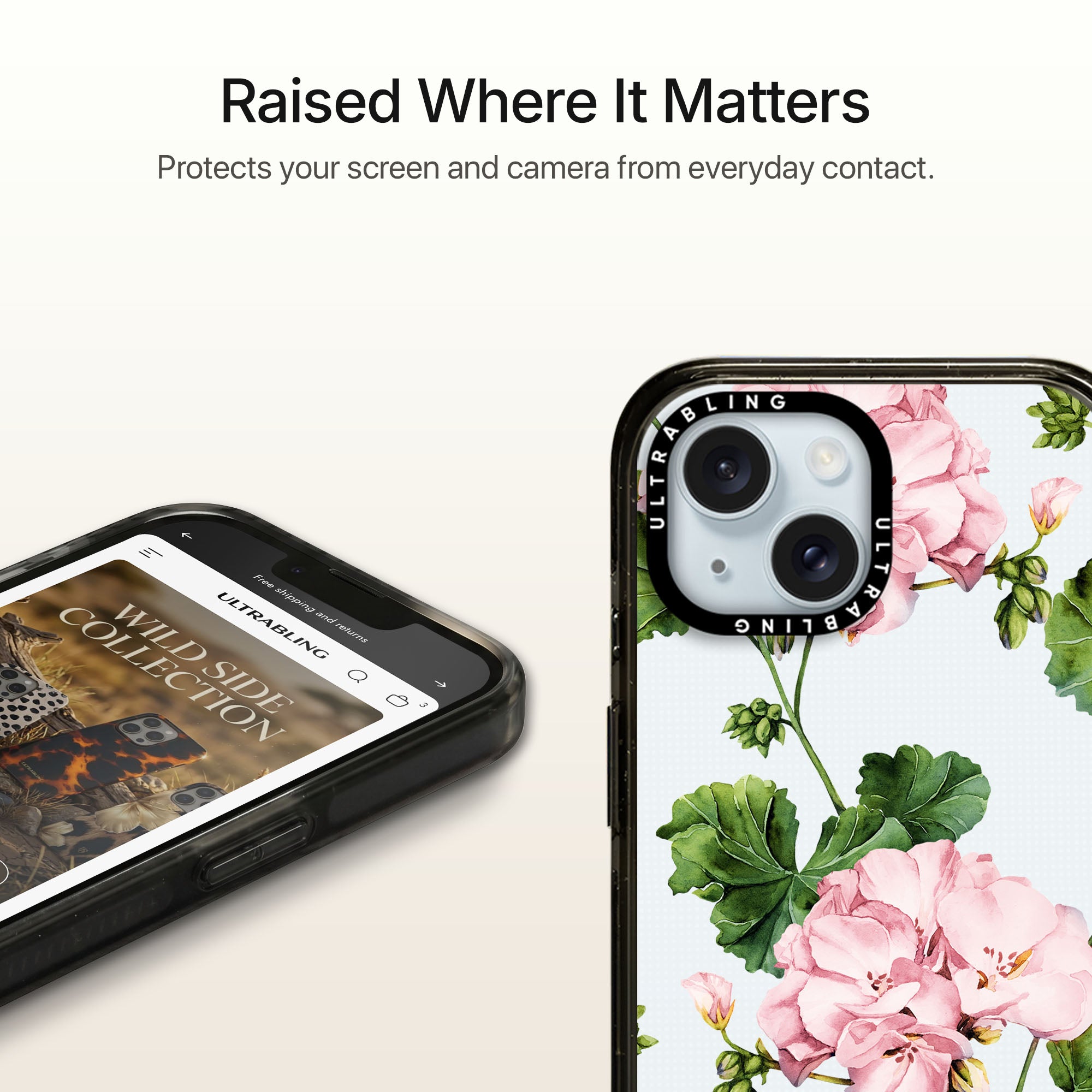 Rosewater Ultrabling Aura iPhone case MagSafe compatible back view