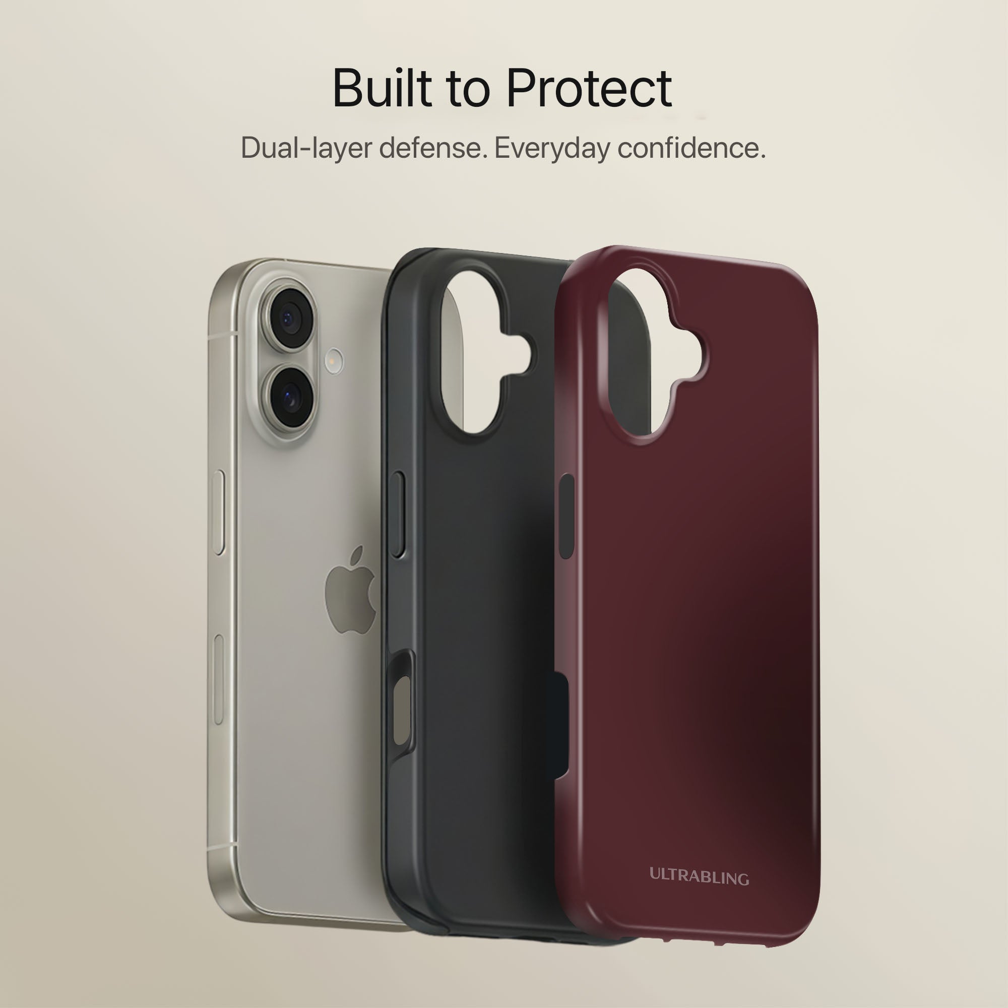 Wine Gloss Ultrabling full case mockup front view