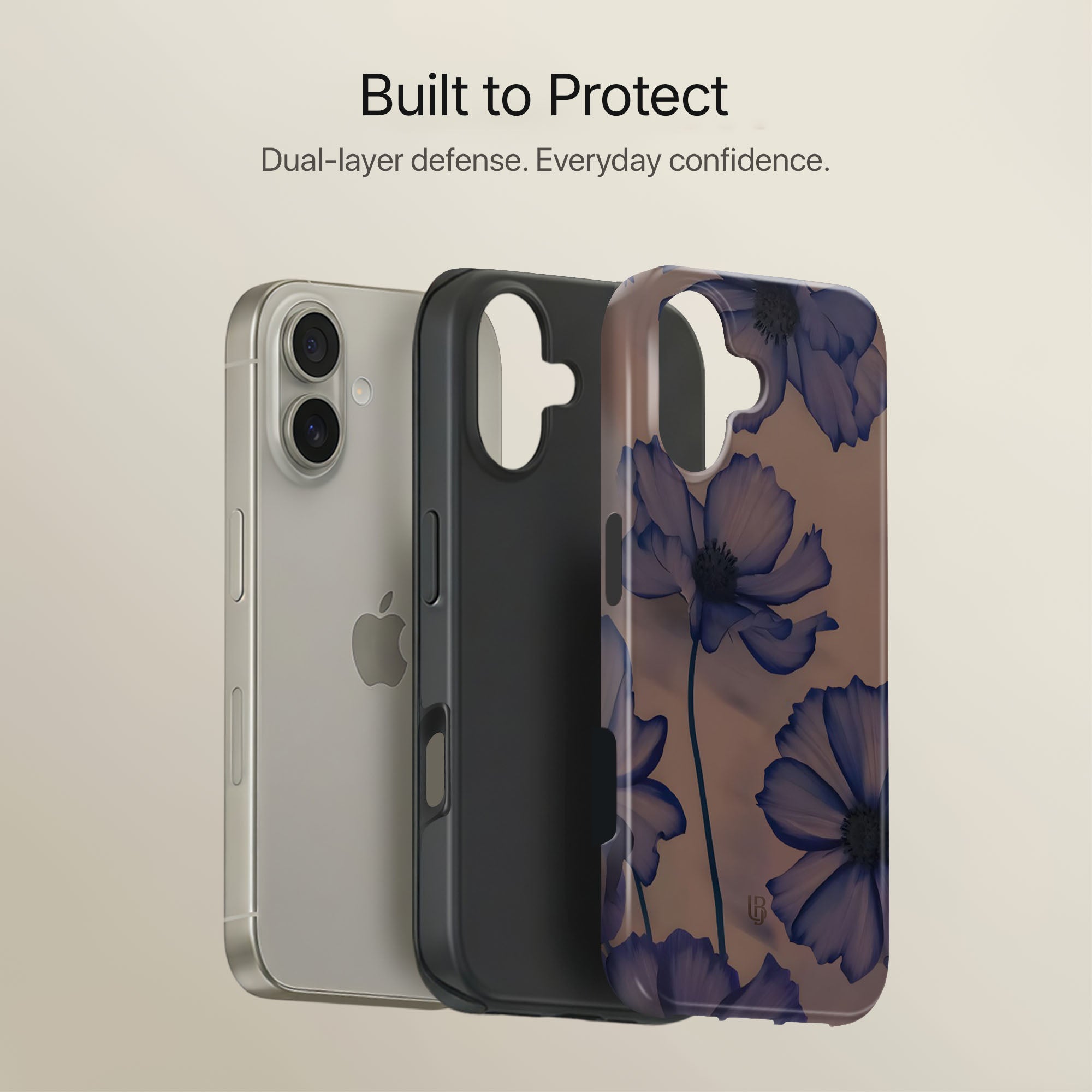 Indigo Blossom Ultrabling full case mockup front view