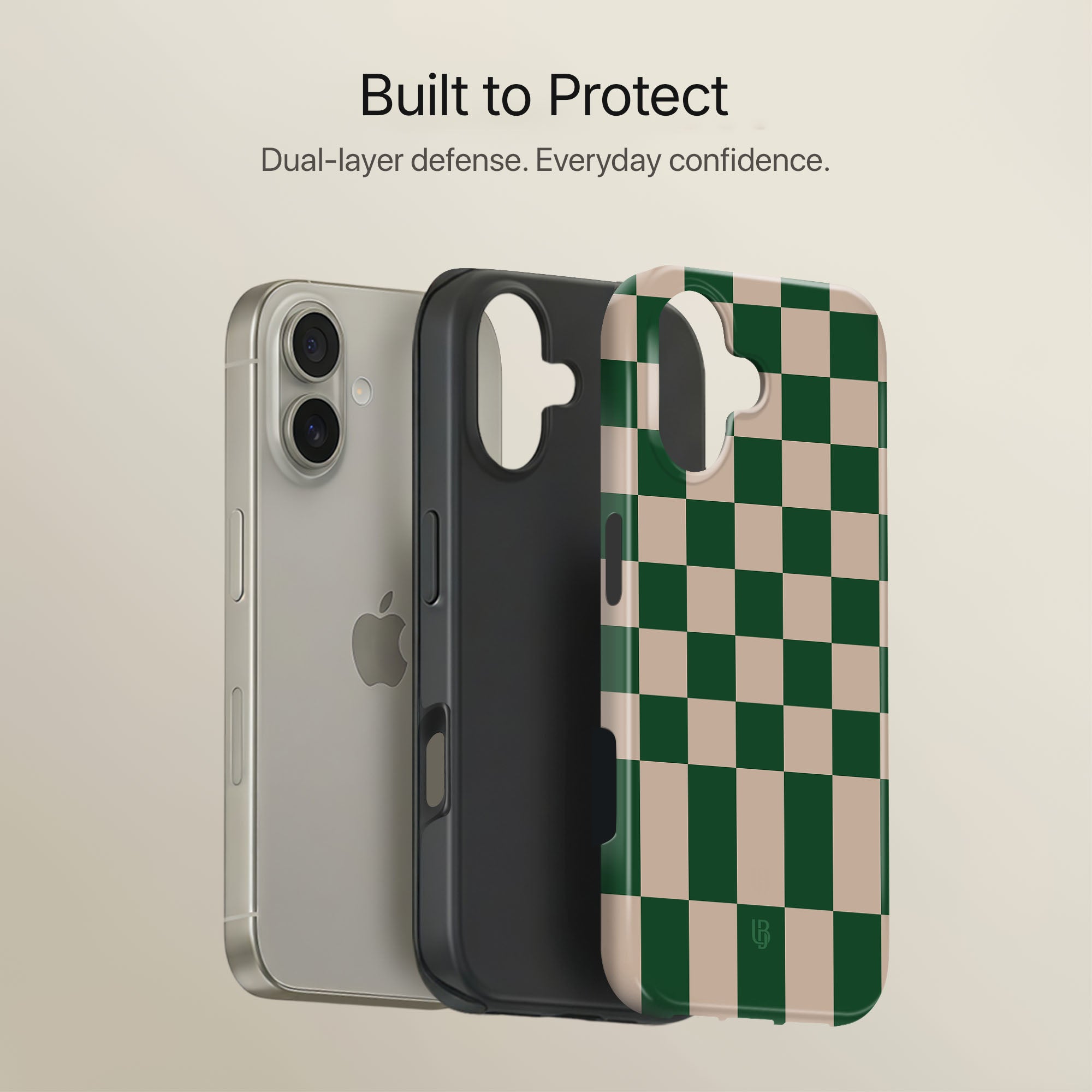 Emerald Grid Ultrabling full case mockup front view