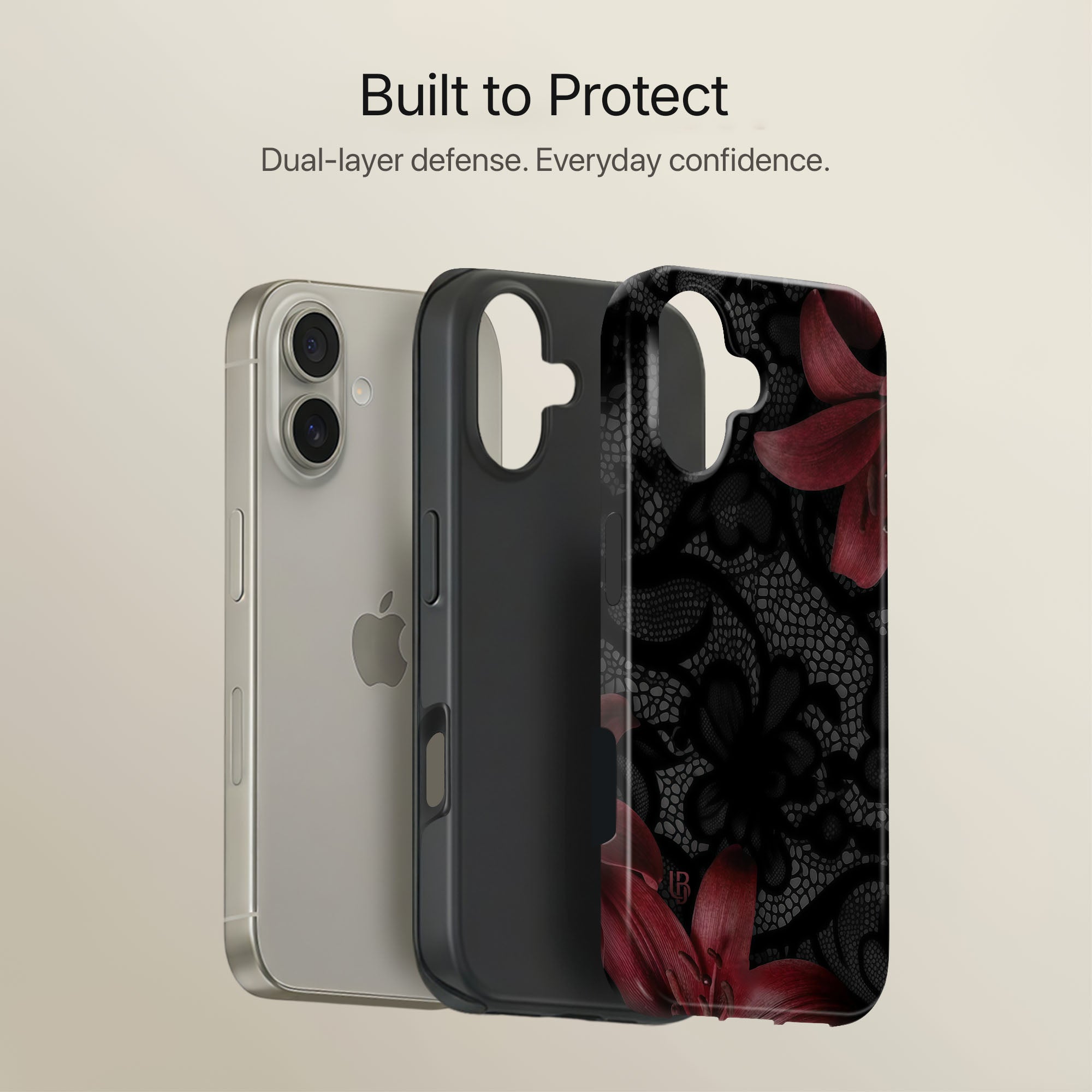 Midnight Scarlet Ultrabling full case mockup front view