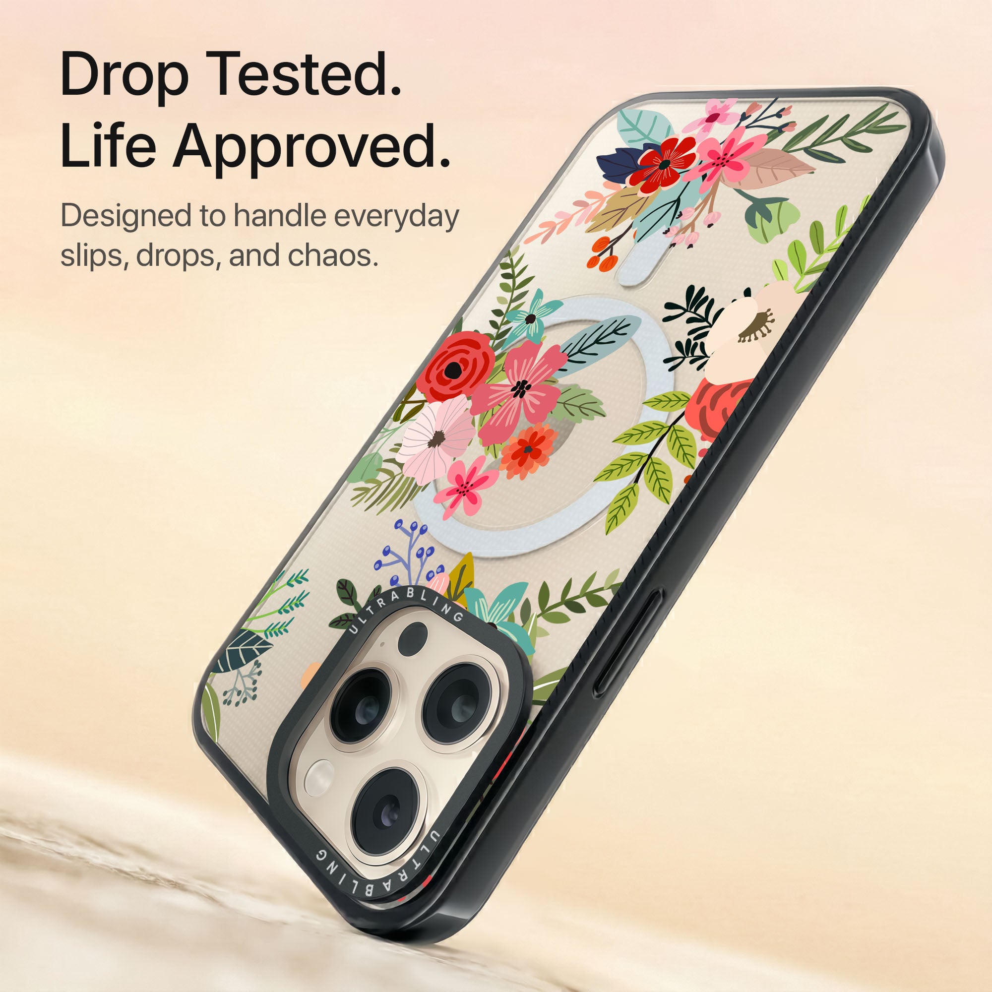 Garden Muse Ultrabling Aura iPhone case non MagSafe black back view