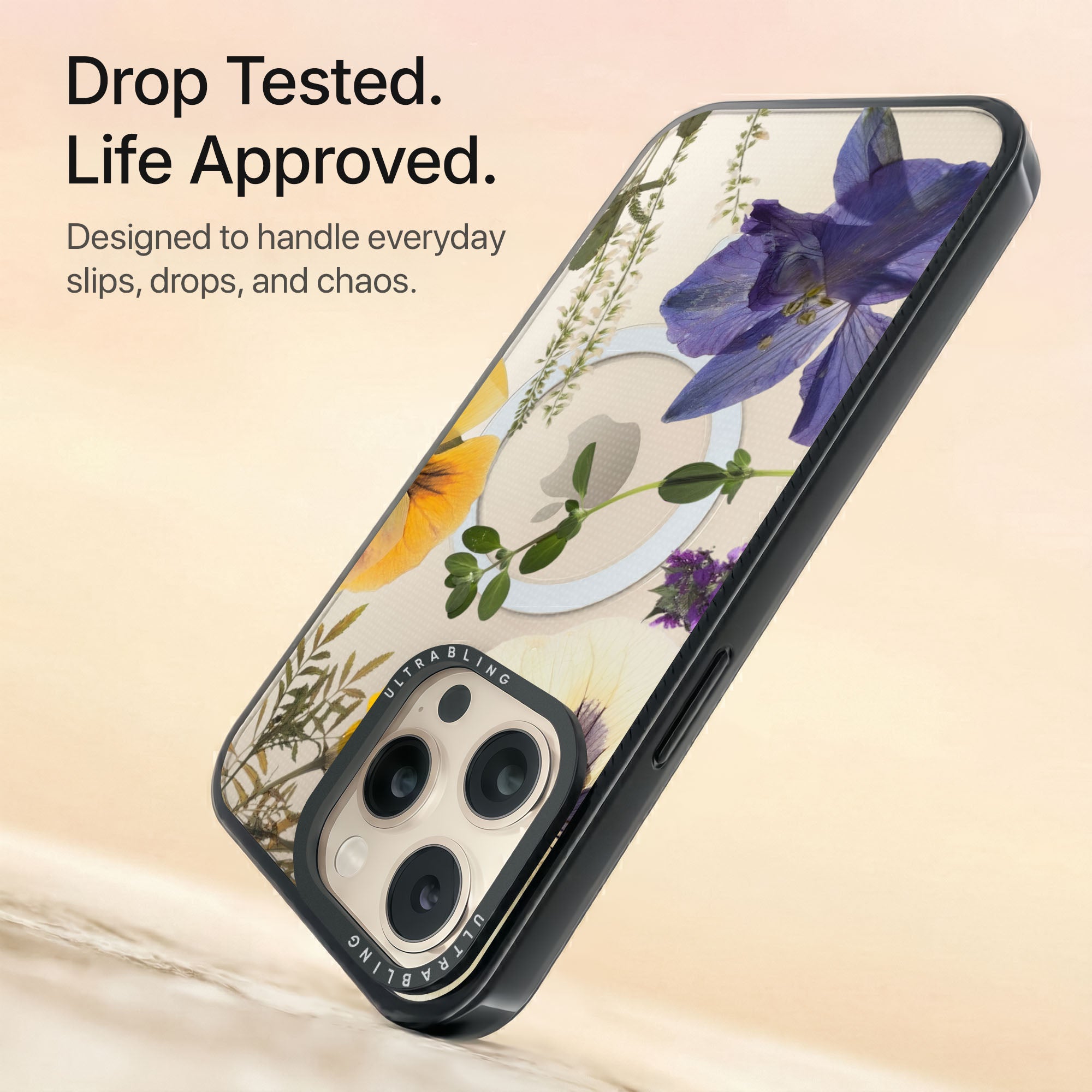 Iris Muse Ultrabling Aura iPhone case non MagSafe black back view