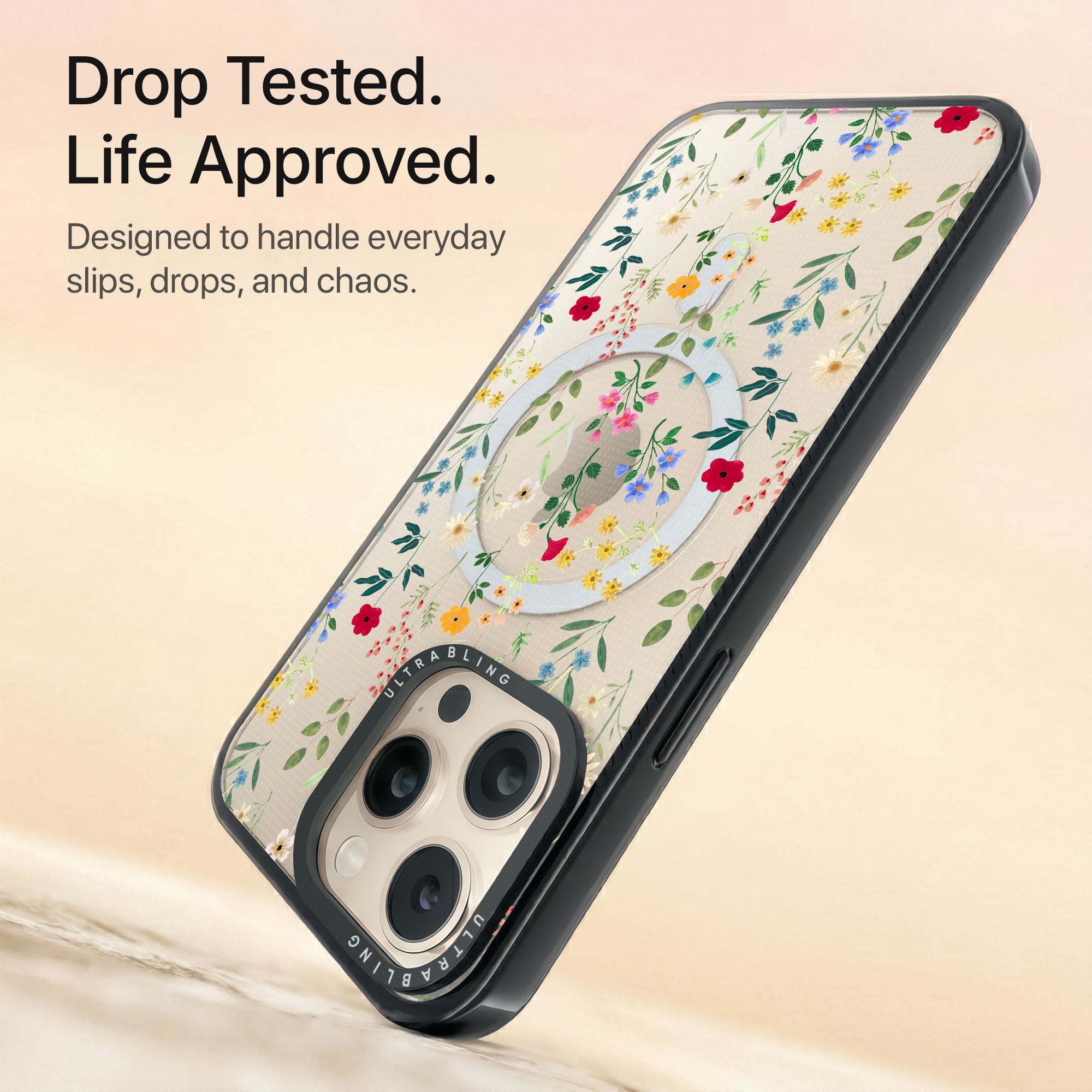 Petite Garden Ultrabling Aura iPhone case non MagSafe black back view