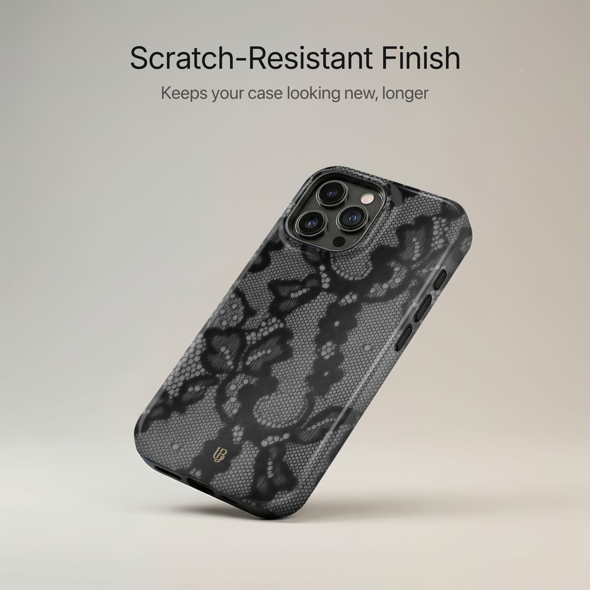 Noir Lace Ultrabling lifestyle mockup on iPhone