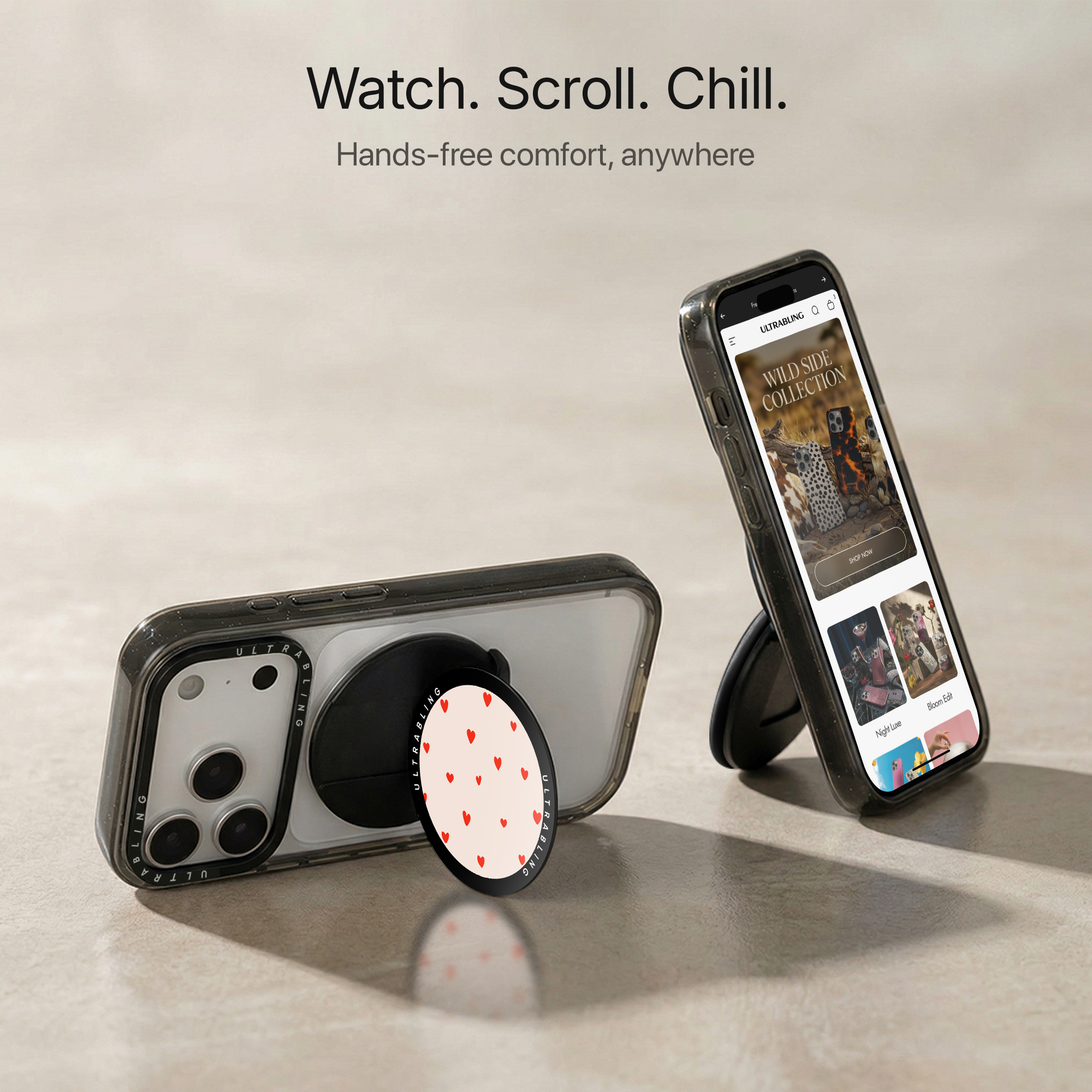 Love Notes Ultrabling MagSafe Phone Grip - Close-Up