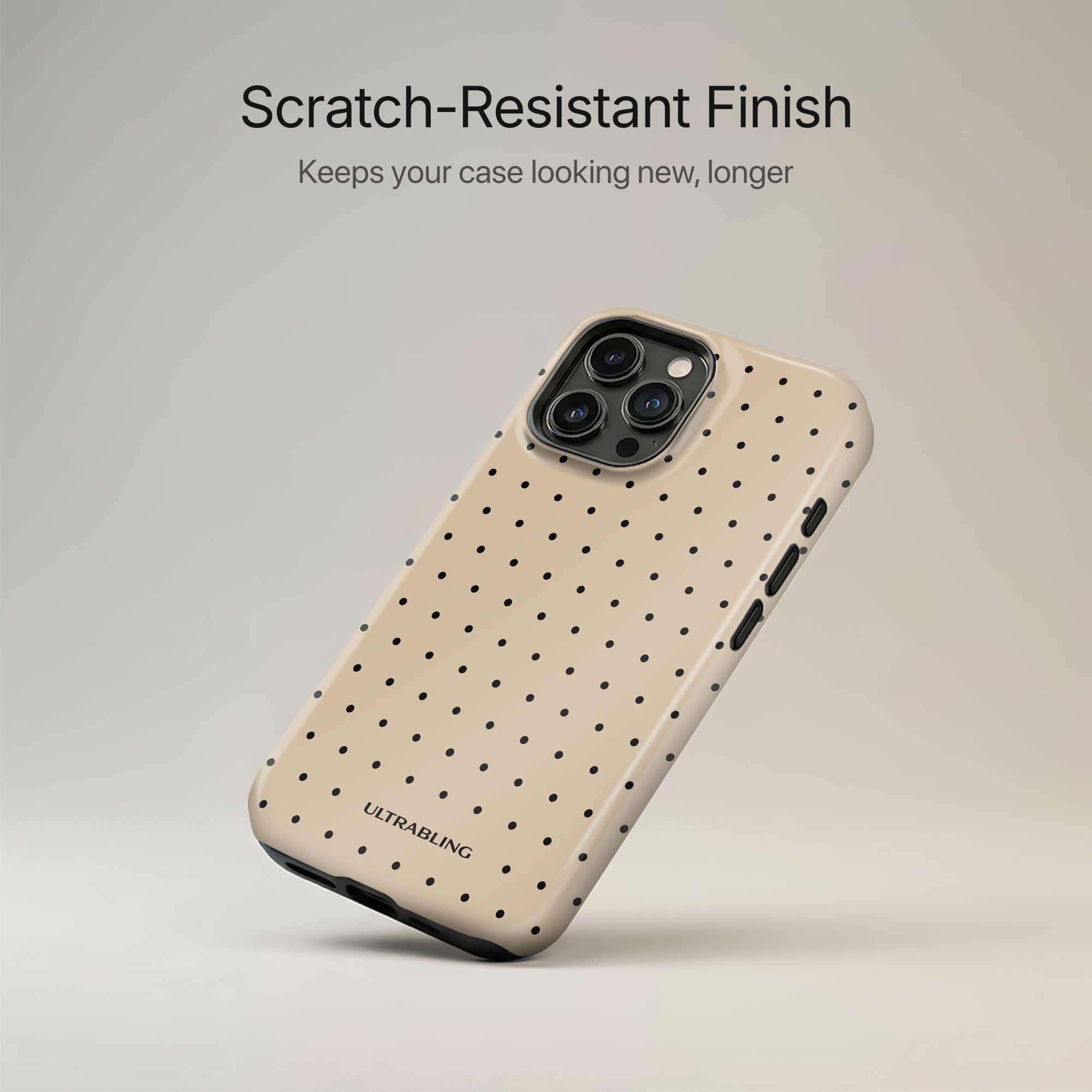 Vanilla Dots Ultrabling lifestyle mockup on iPhone