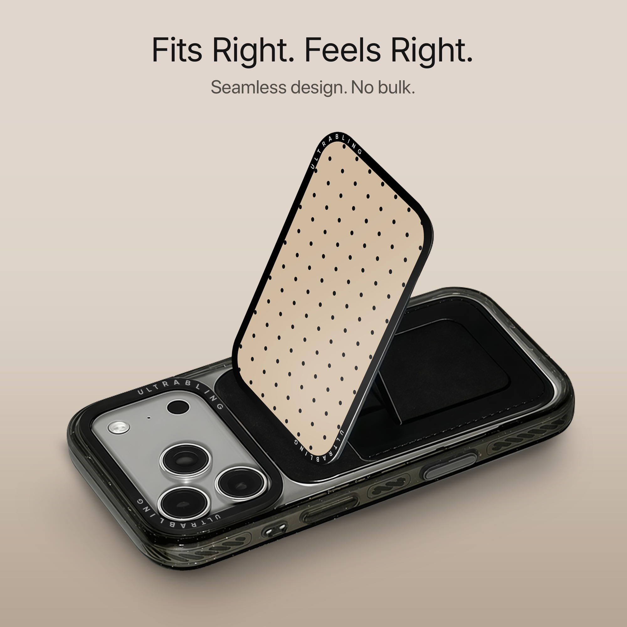 Vanilla Dots MagSafe Wallet - Detail View