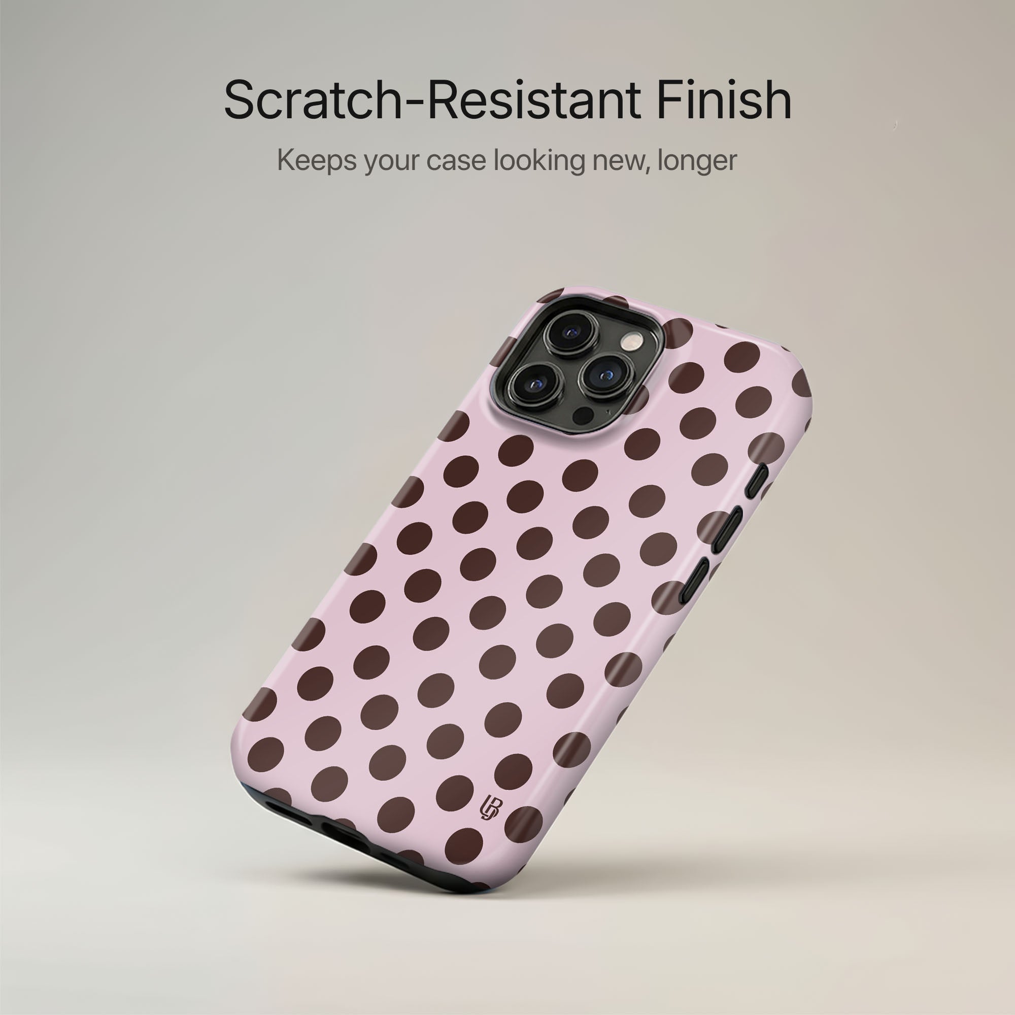 Mocha Polka Ultrabling lifestyle mockup on iPhone