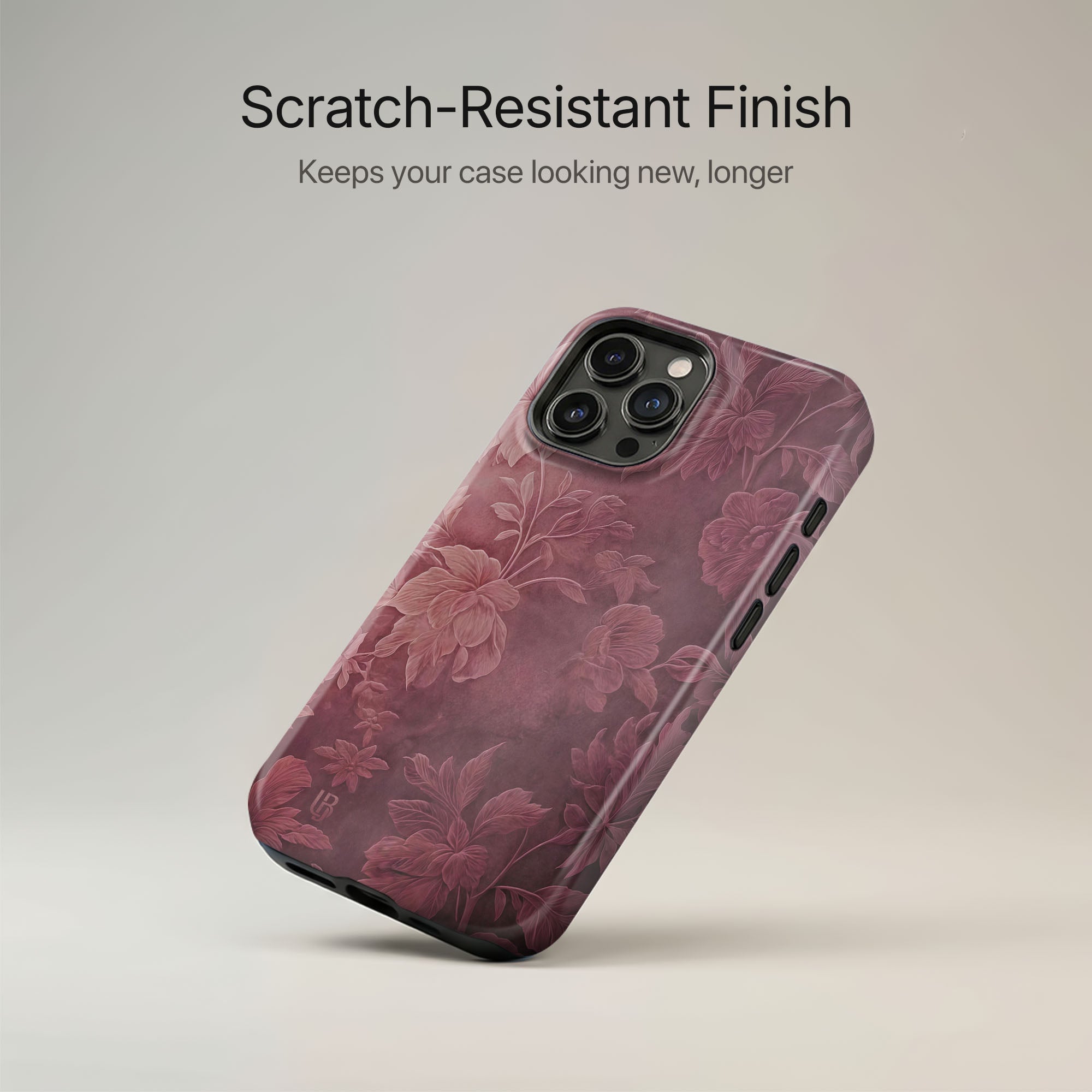 Burgundy Bloom Ultrabling lifestyle mockup on iPhone