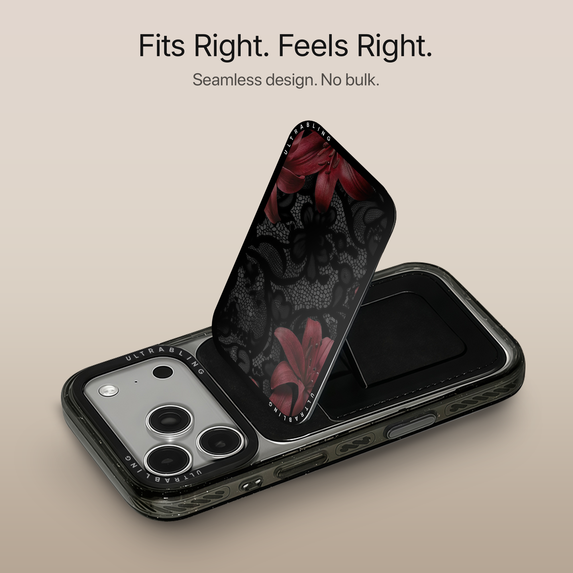 Midnight Scarlet MagSafe Wallet - Detail View