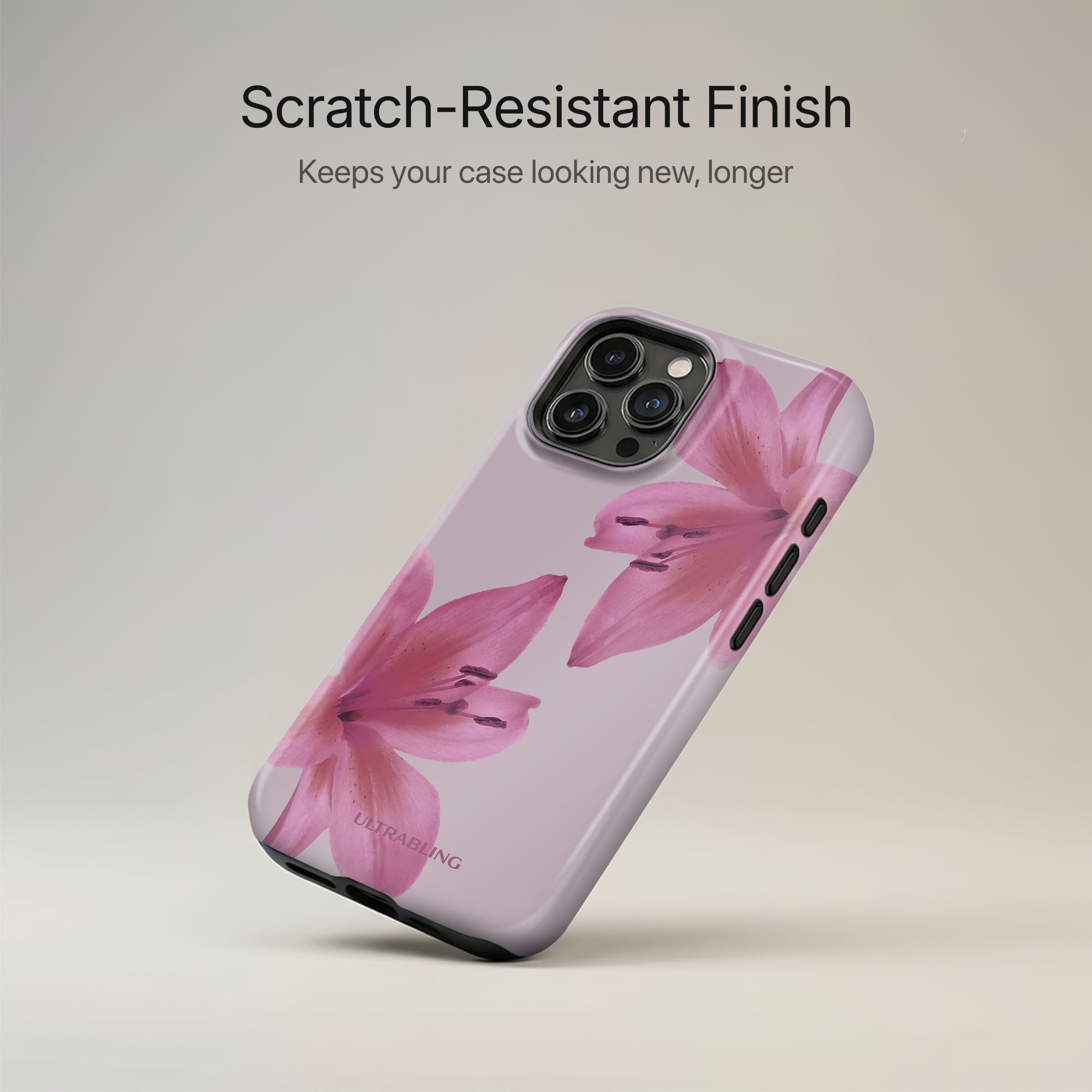 Blush Lily Ultrabling full case mockup front view