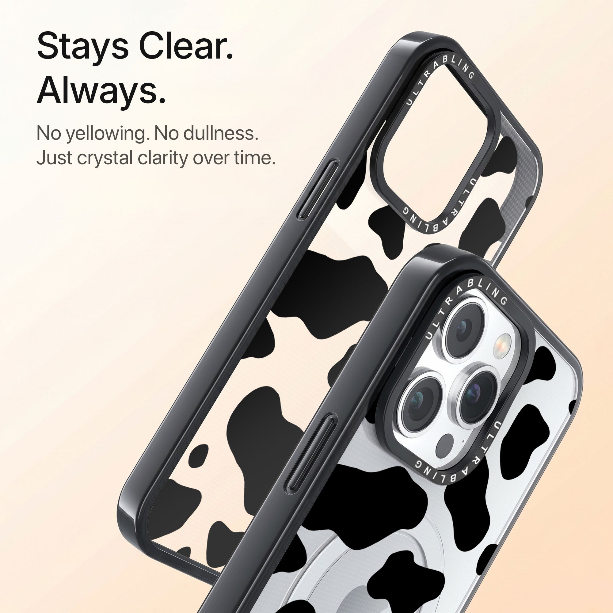 Cowgirl Ultrabling Aura iPhone case back view with camera cutout
