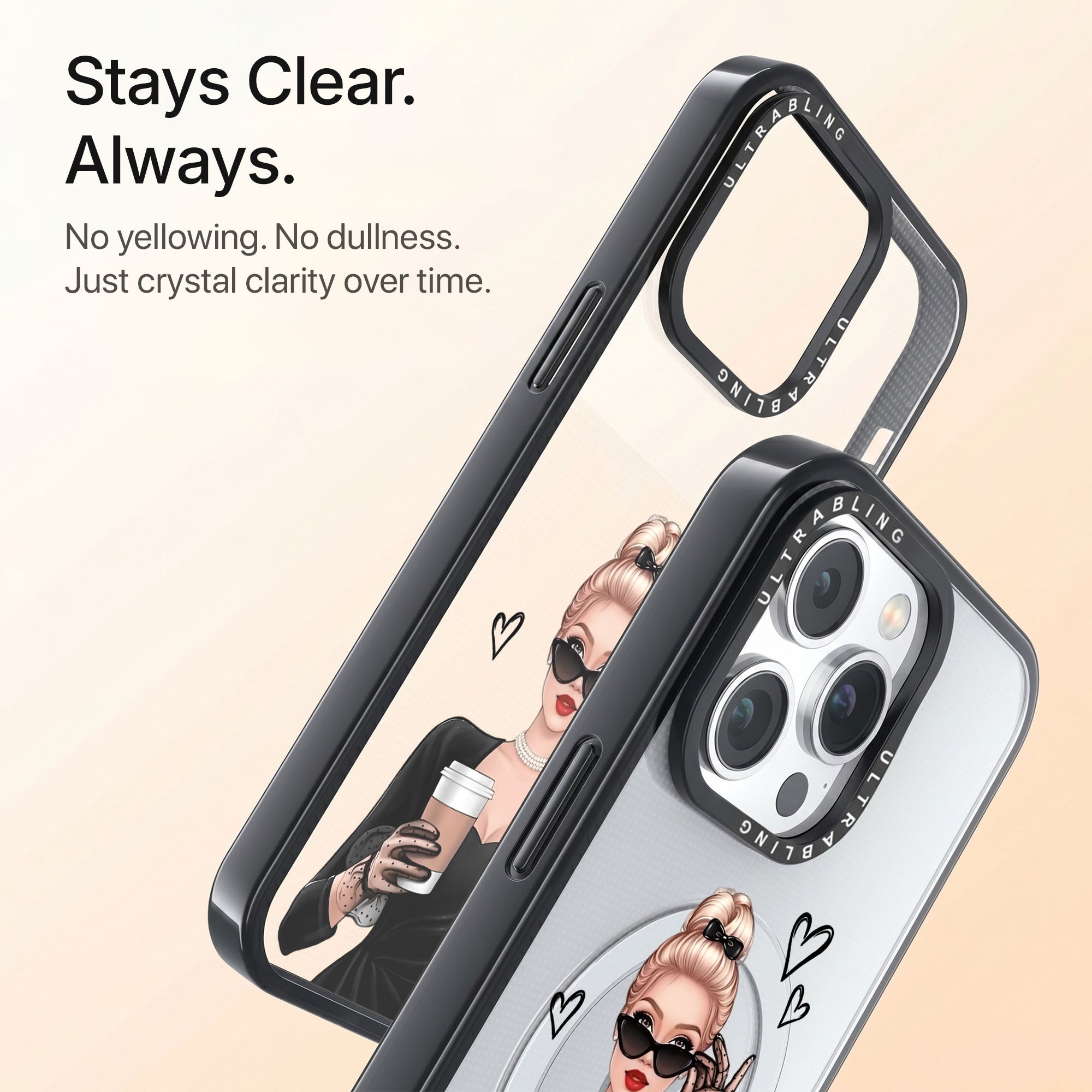 Cafe Muse Ultrabling Aura iPhone case back view with camera cutout