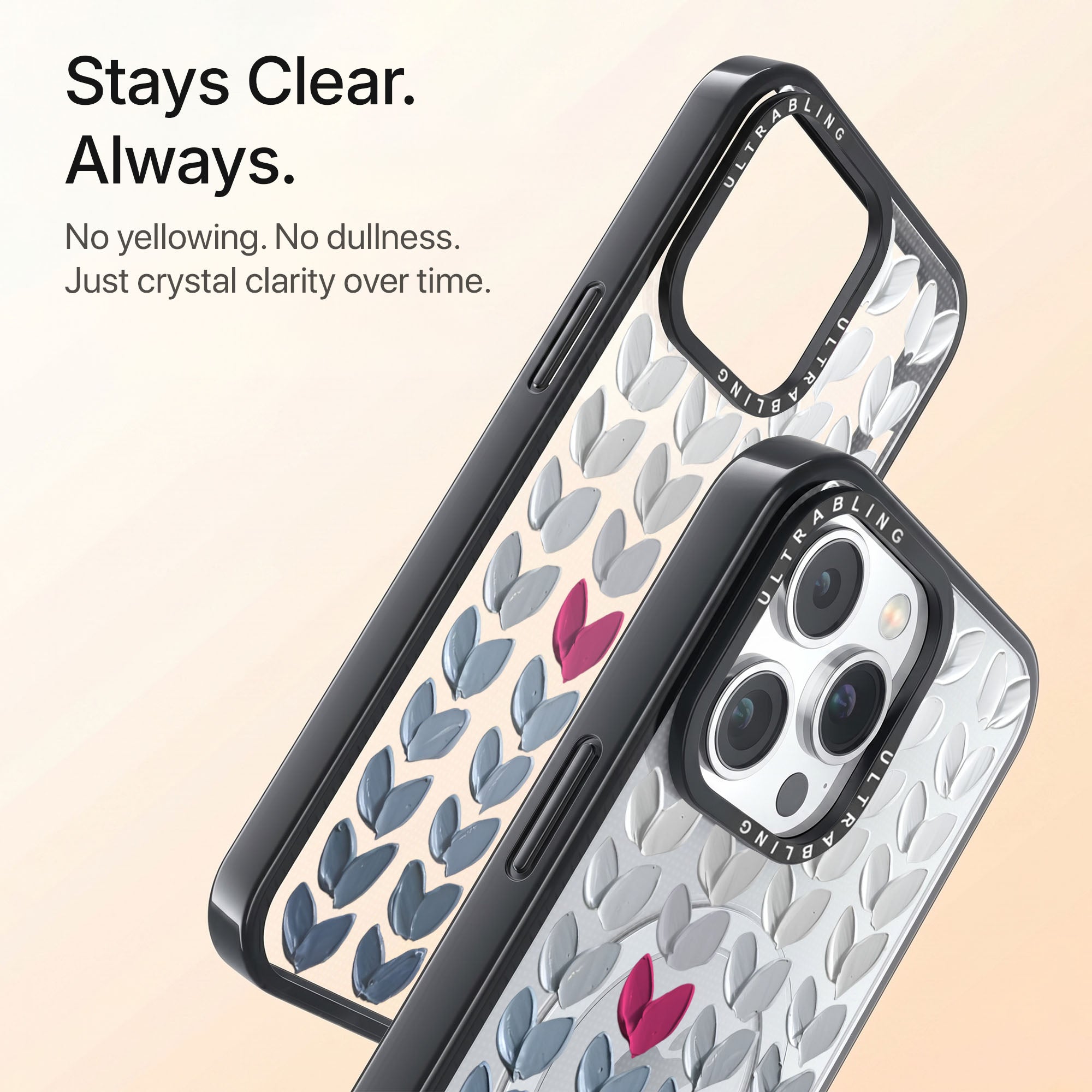 Blue Crush Ultrabling Aura iPhone case back view with camera cutout
