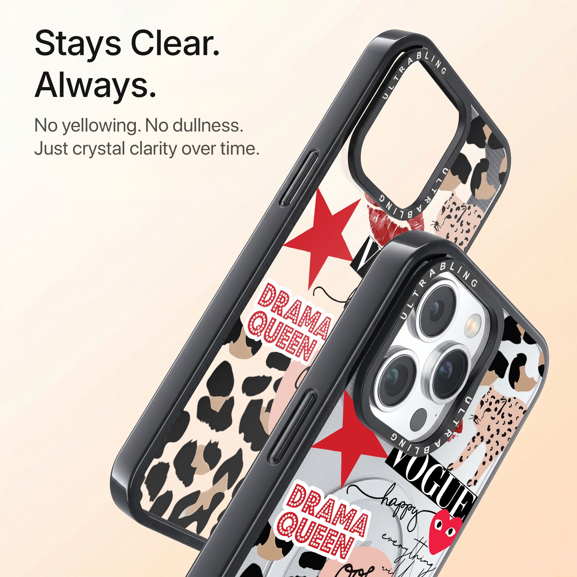 Wild Vogue Ultrabling Aura iPhone case back view with camera cutout