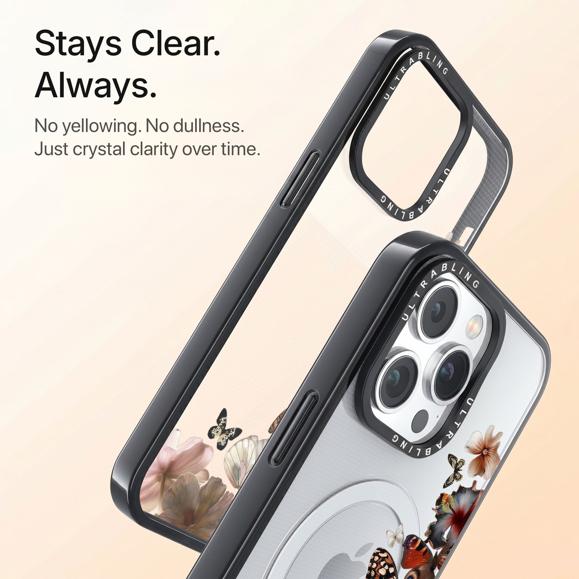 Amber Wing Ultrabling Aura iPhone case back view with camera cutout