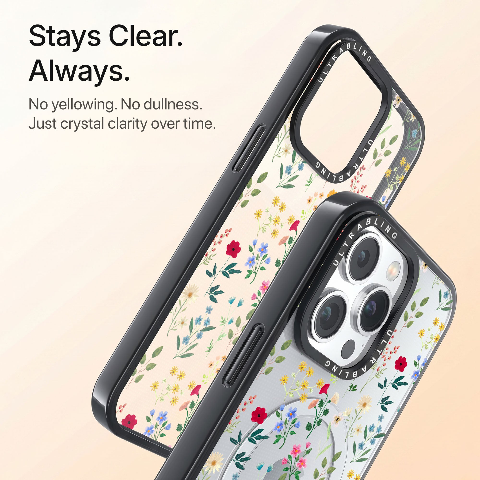 Petite Garden Ultrabling Aura iPhone case back view with camera cutout