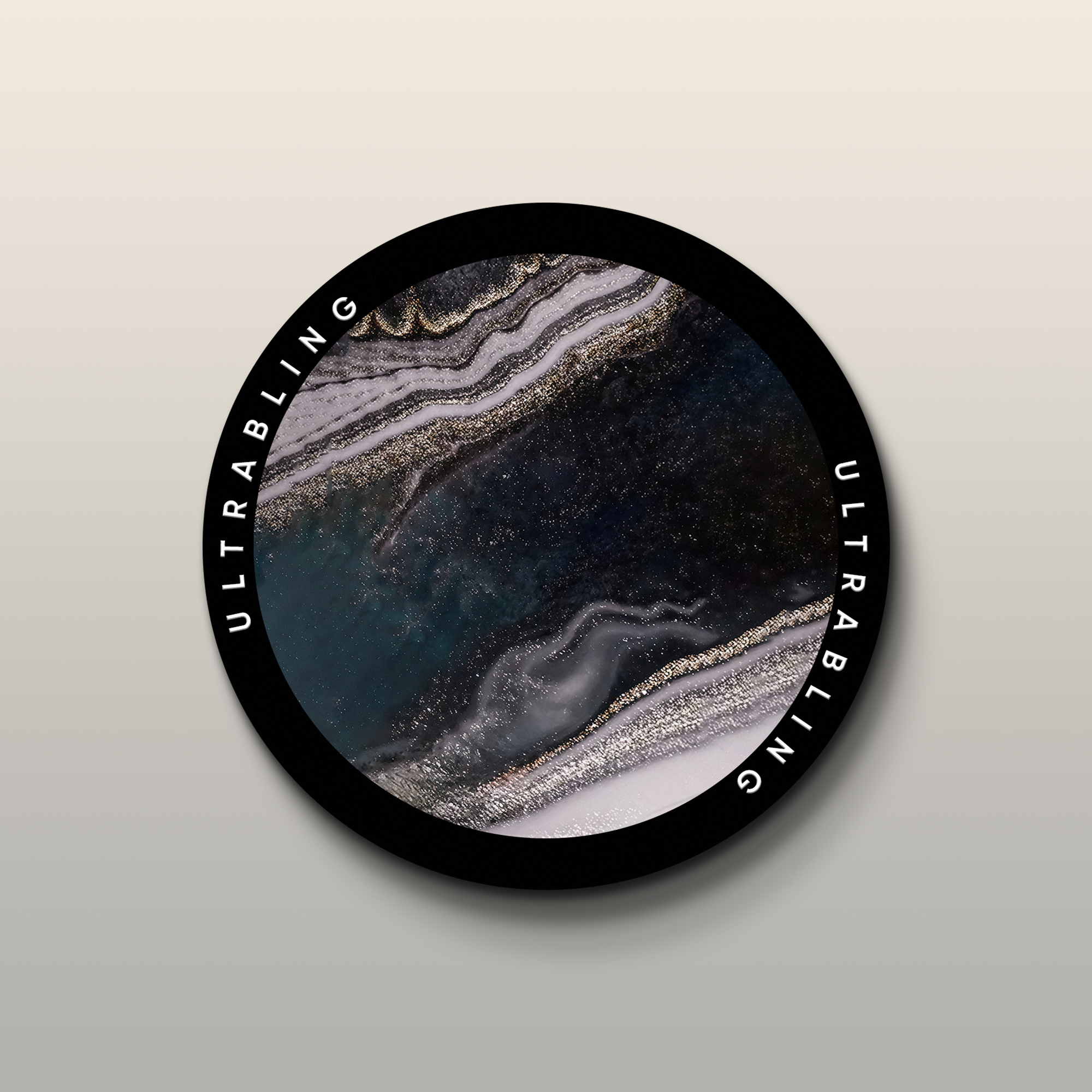 Obsidian Marble Ultrabling MagSafe Phone Grip - In-Hand
